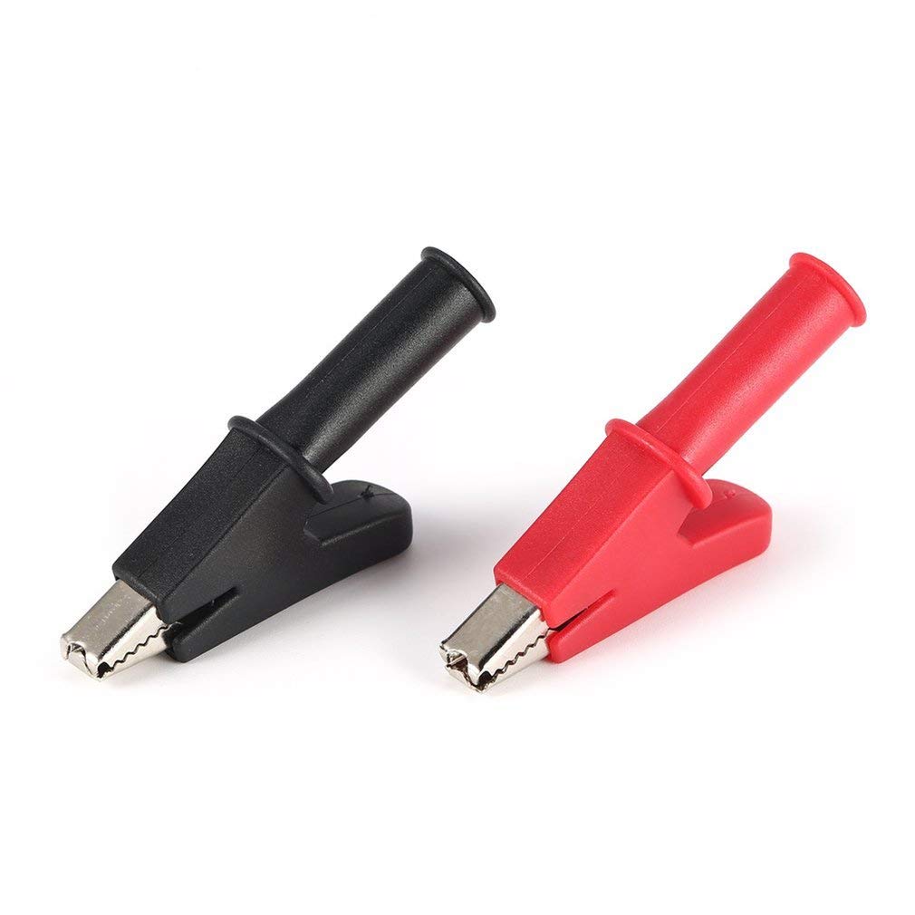 Kiminors 2 Pack Heavy Duty Alligator Clips for Multimeter - Insulated Crocodile Clips Electrical Test Leads with Probe - Perfect for Circuit Testing, DIY Electronics & Automotive Repairs