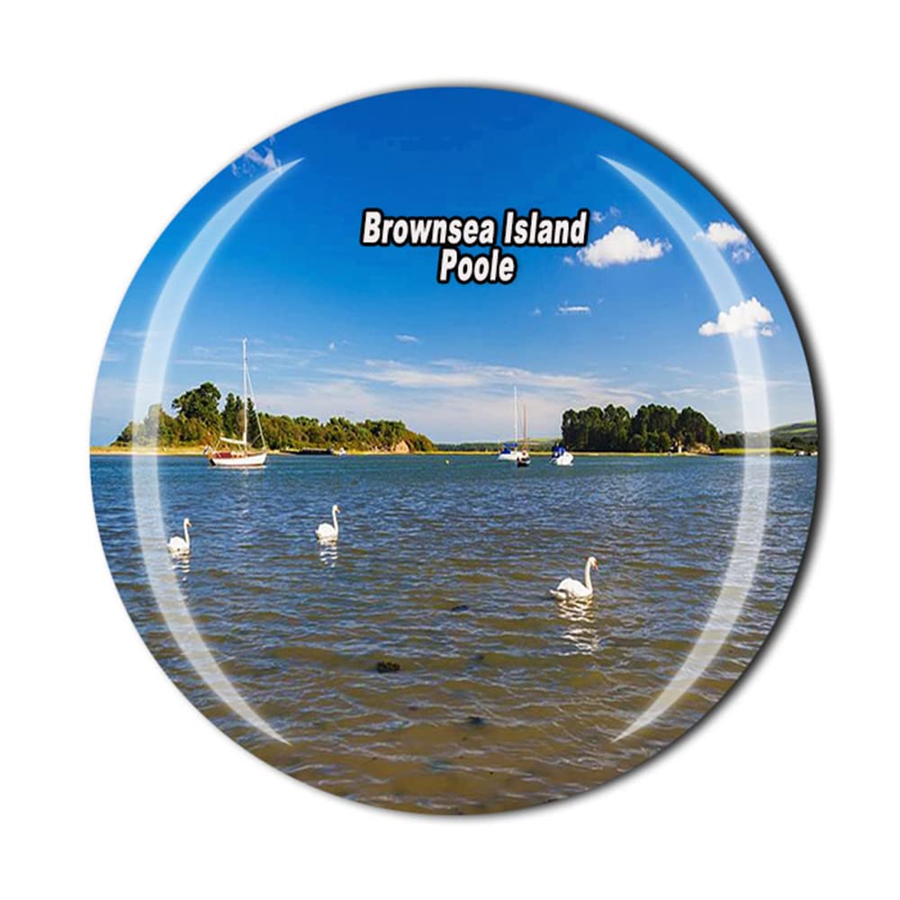 3D Britain Brownsea Island Poole Travel Souvenir Fridge Magnet - Collectible Kitchen & Home Decoration for Refrigerator, Perfect for Travel Lovers & Souvenir Collectors