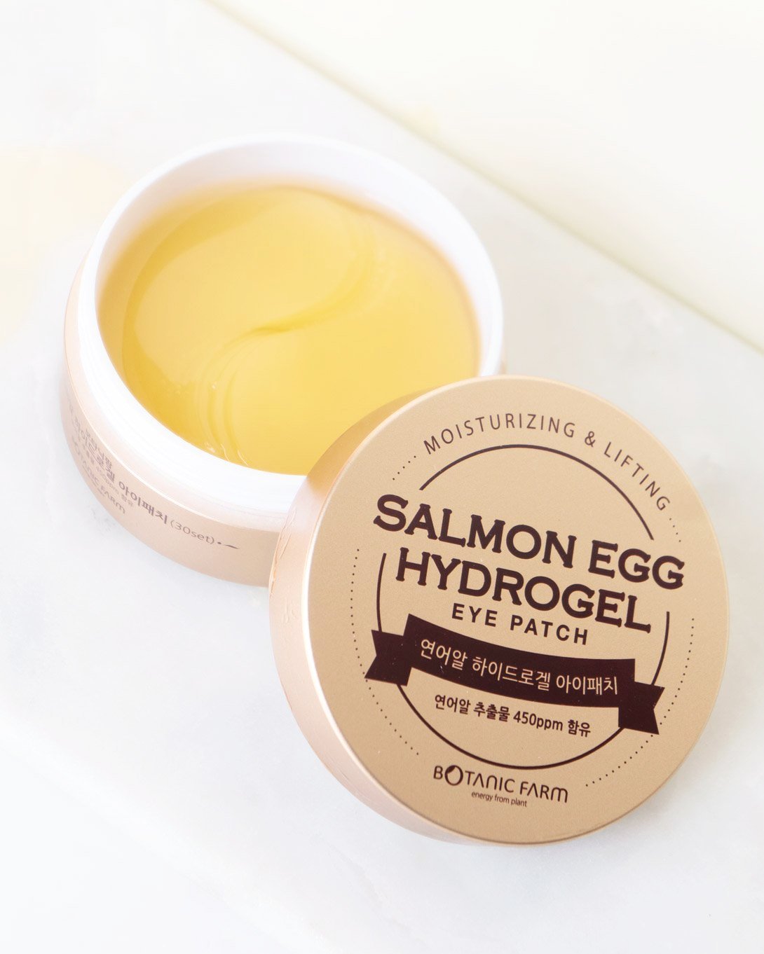 Salmon Egg Hydrogel Eye Patches for Dark Circles & Puffiness - Brightening & Hydrating Under Eye Treatment - Perfect for Morning Routine & Travel Skincare