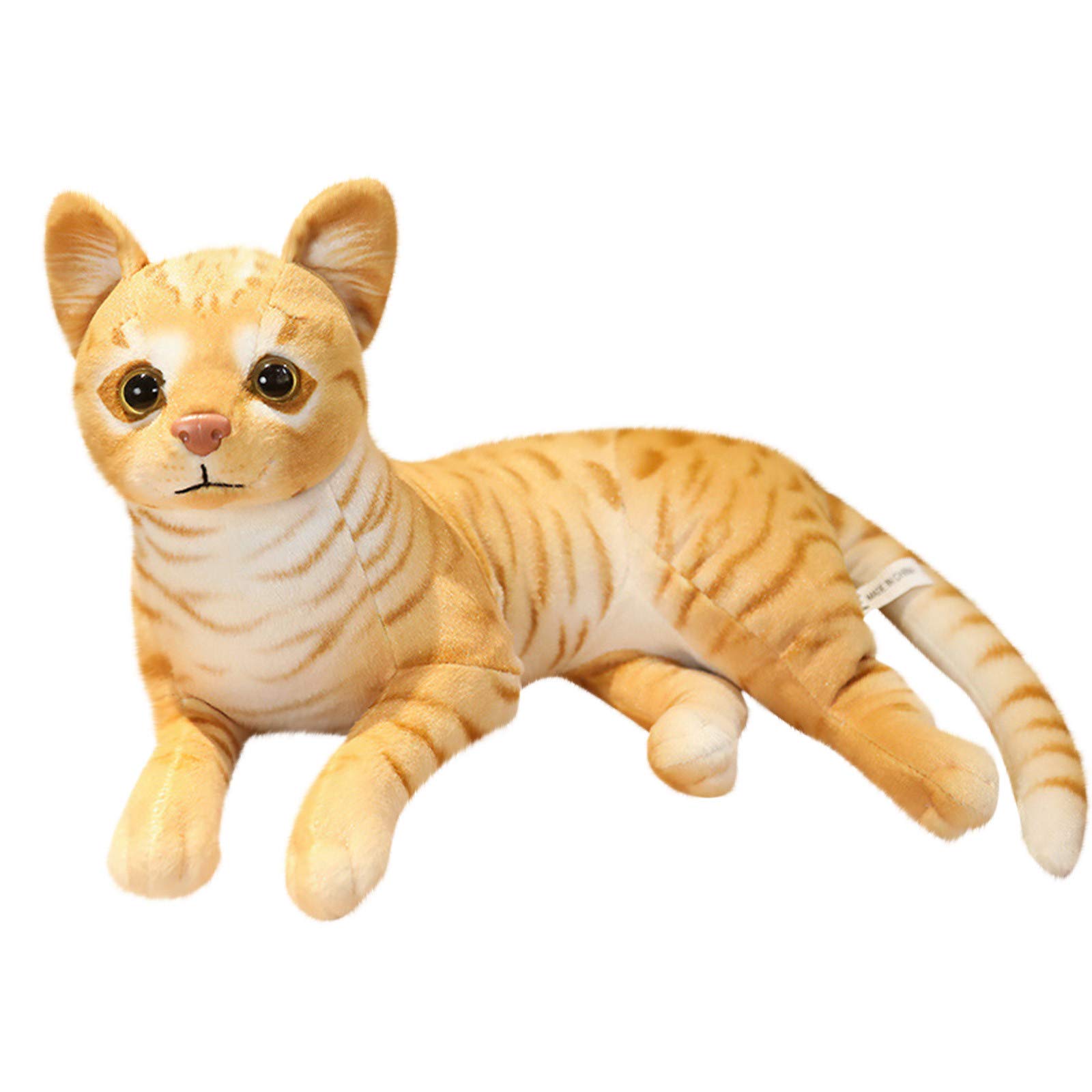 CCTAV Realistic Cat Plush Toy - 29cm Soft Stuffed Animal Doll, Brown - Perfect for Home Decor, Gift Giving & Cuddling
