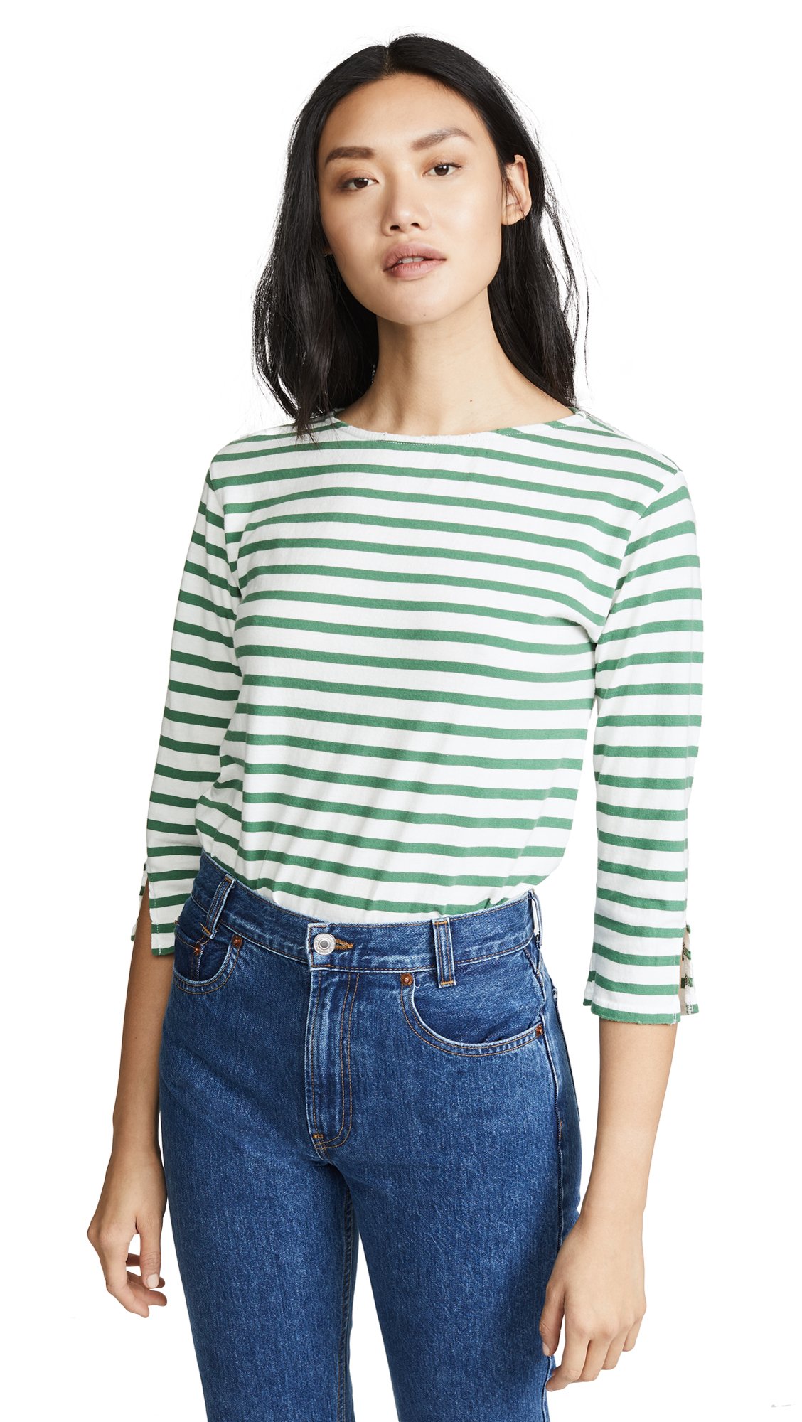 Velvet by Graham & Spencer Camber Stripe Knit Distressed Boat Neck Top - Women's Casual Long Sleeve Shirt for Fall & Winter Layering | Perfect for Office Wear, Date Nights and Weekend Outfits