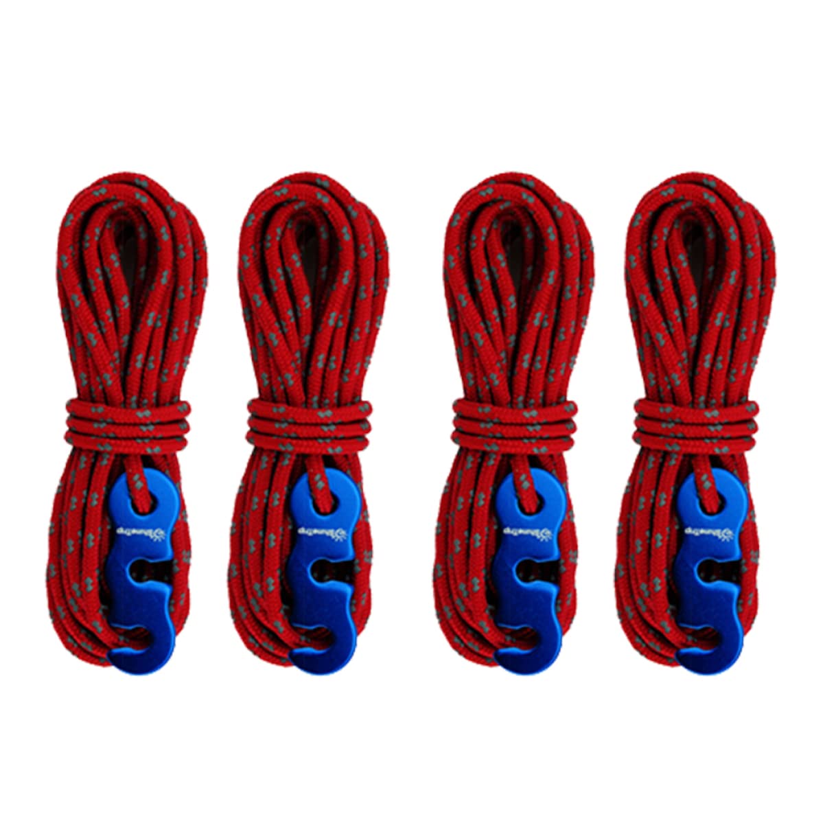 BESPORTBLE 4 Pack Reflective Paracord Rope - Heavy Duty 550lb Parachute Cord for Camping, Hiking, Survival Gear & Outdoor Activities | Tent Guy Lines, Emergency Use, DIY Projects