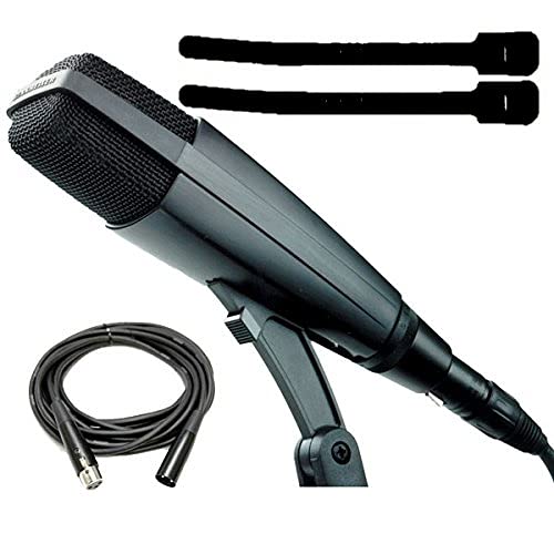 Sennheiser MD 421-II Professional Cardioid Dynamic Microphone with XLR Cable & Cable Ties - Ideal for Studio Recording, Podcasting & Live Performances