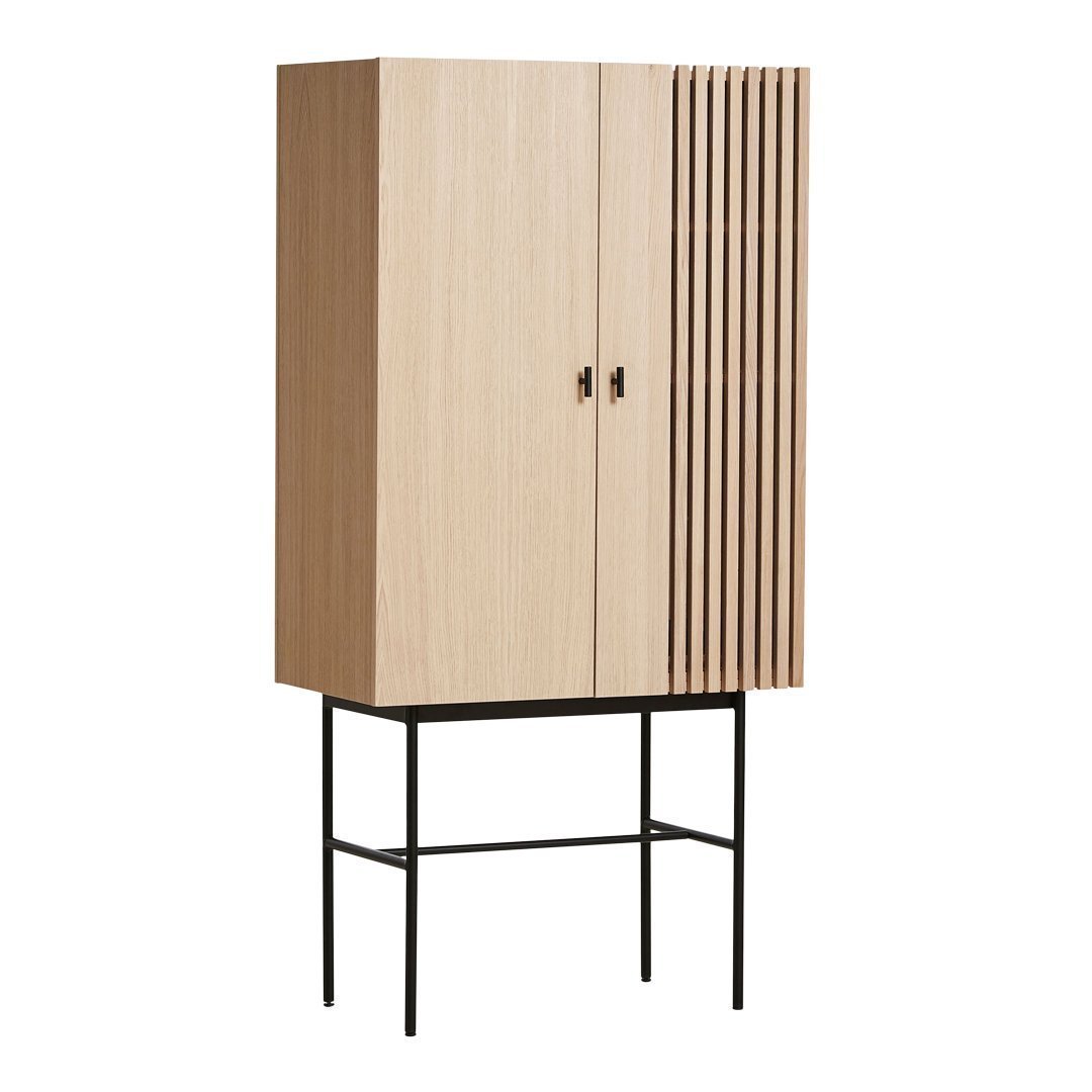 Modern Says Who Array High Sideboard Wood - Stylish Storage Cabinet for Living Room, Dining Room & Entryway