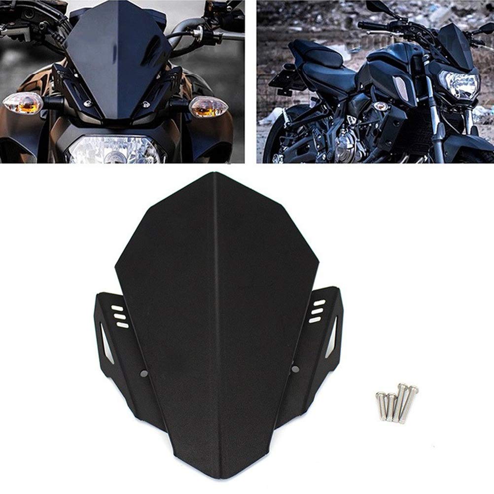 MT-07 Motorcycle Windscreen Kit - CNC Aluminum Windshield for Yamaha MT07/FZ07 (2018-2020) - Perfect for Highway Riding