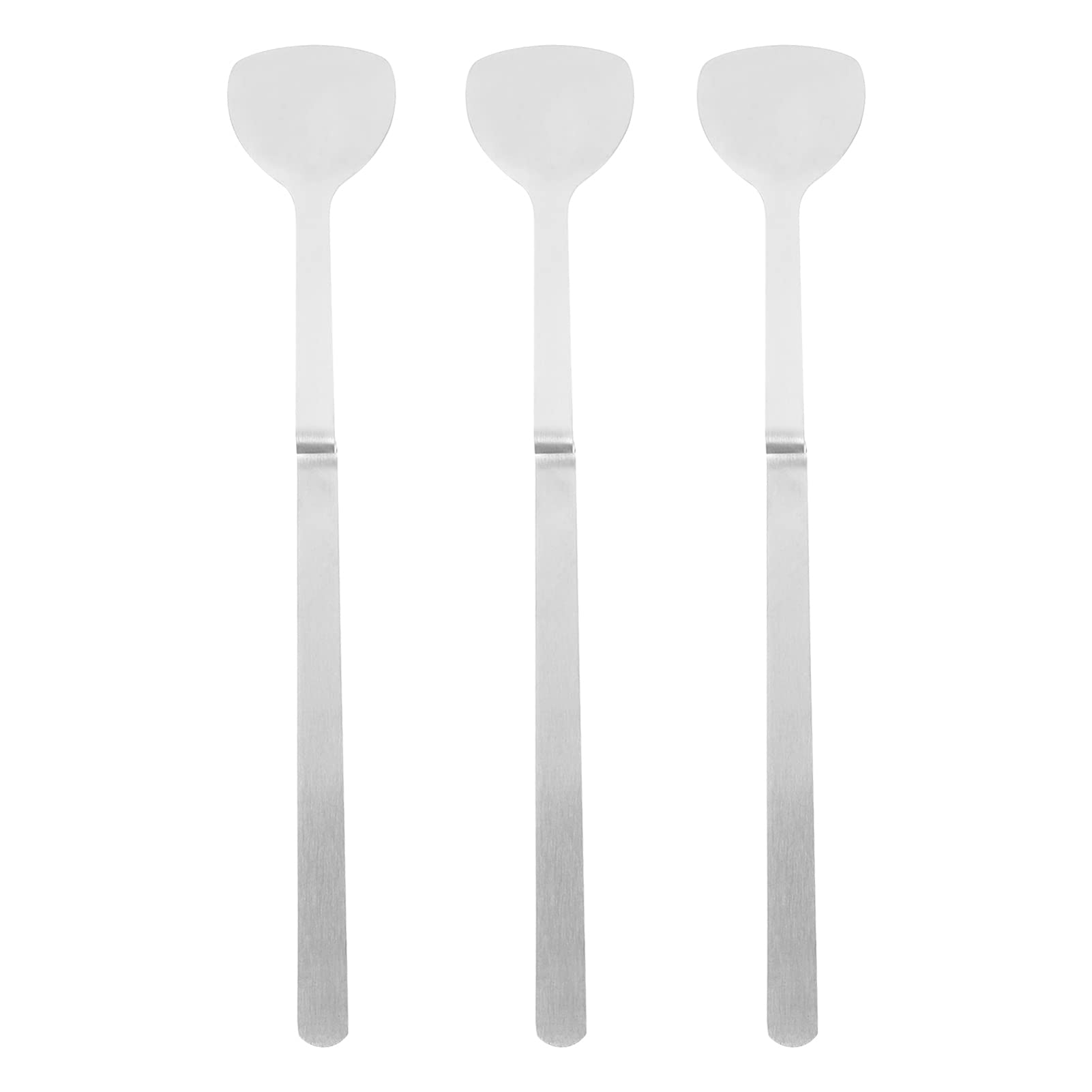Hemoton 3-Piece Stainless Steel Stirring Spoon Set - Long Handle Mixing Spoons for Coffee, Tea, Honey & Cooking - Perfect for Kitchen, Barista & Home Baking Accessories