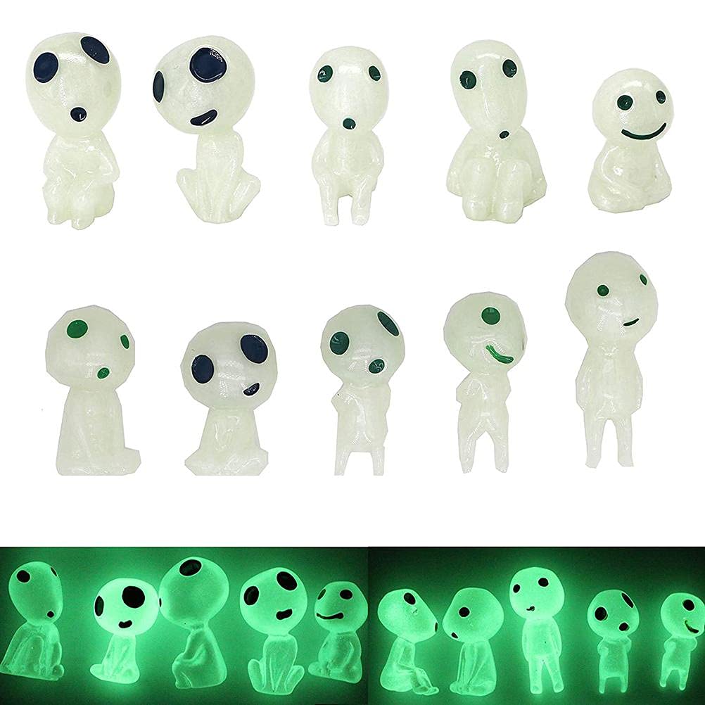 Luminous Ghost Tree Elves - 20PCS Mini Garden Decor for Potted Plants (Green) - Fairy Garden Accessories