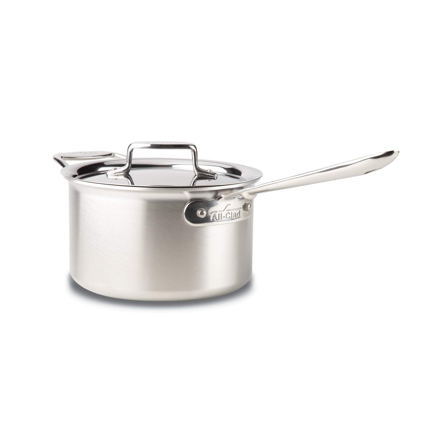 All-Clad BD55204 D5 Stainless Steel 4-Quart Sauce Pan - Premium Cookware for Sauces, Soups & Stews - Perfect for Home Cooking & Professional Kitchens