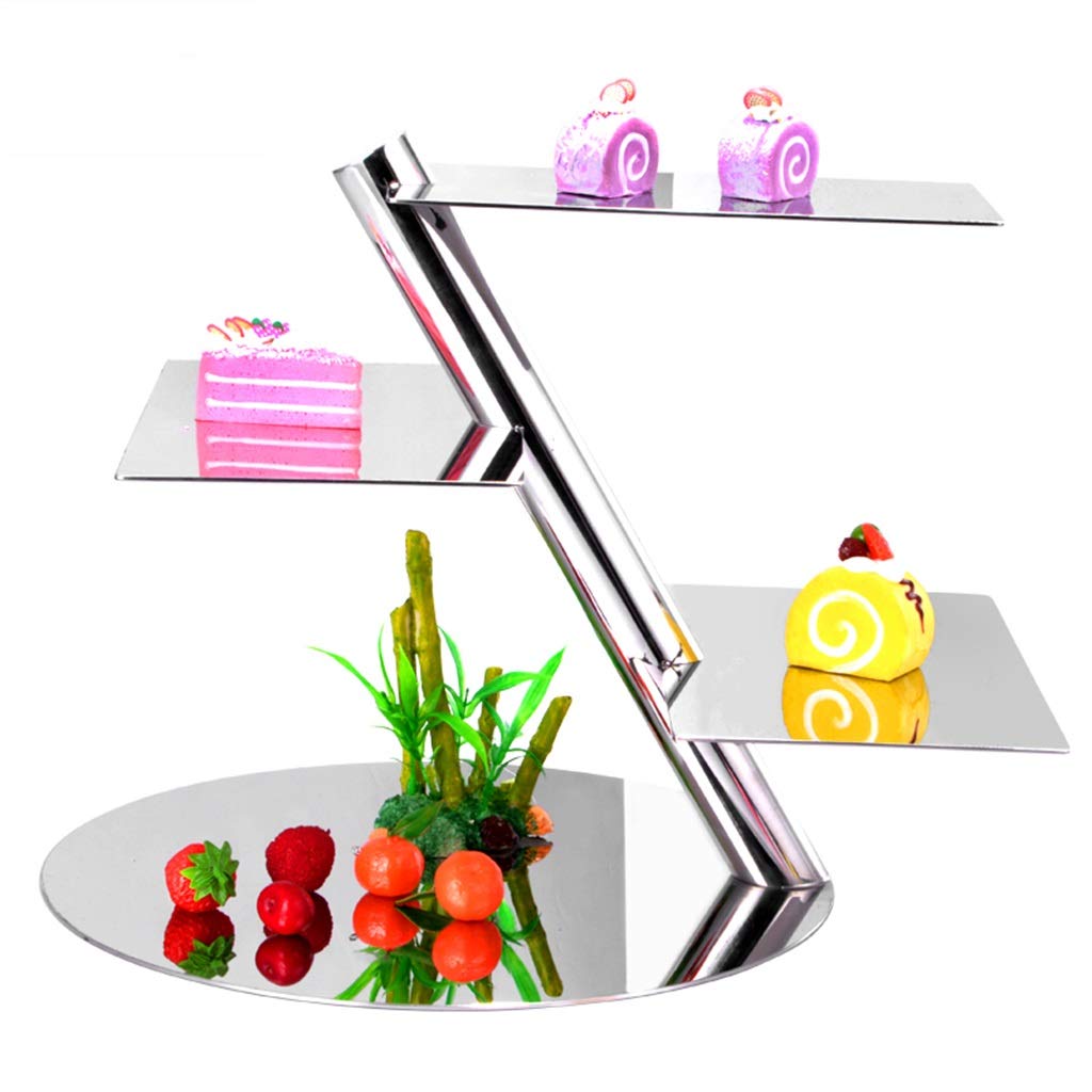 Premium Stainless Steel Buffet Display Stand - 3-Tier Serving Tray for Cold Meals, Cakes, Desserts | Elegant Table Decoration for Weddings, Parties, Restaurants & Home Entertaining