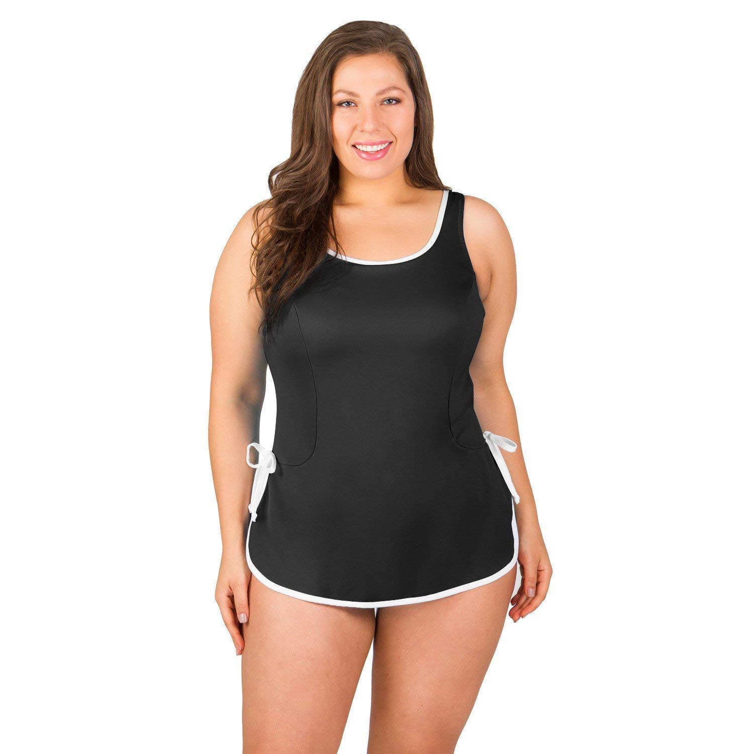 T.H.E. Swimwear - Chlorine Resistant One-Piece Plus Size Swimdress for Women | Comfortable Swim Suit for Pool, Beach & Water Aerobics