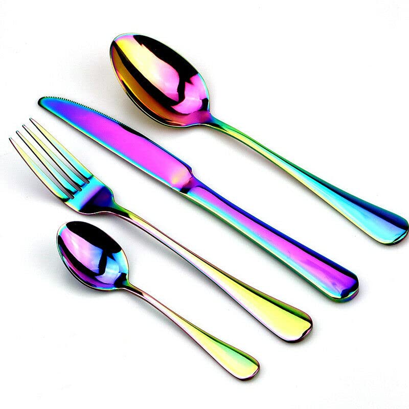 24-Piece Stainless Steel Flatware Set for 6 - Mirror Polished Silverware with Steak Knives, Spoons & Forks - Food Grade 18/10 Cutlery Set for Home, Office, Restaurant - Dishwasher Safe - Perfect for Dining, Gifting & Entertaining