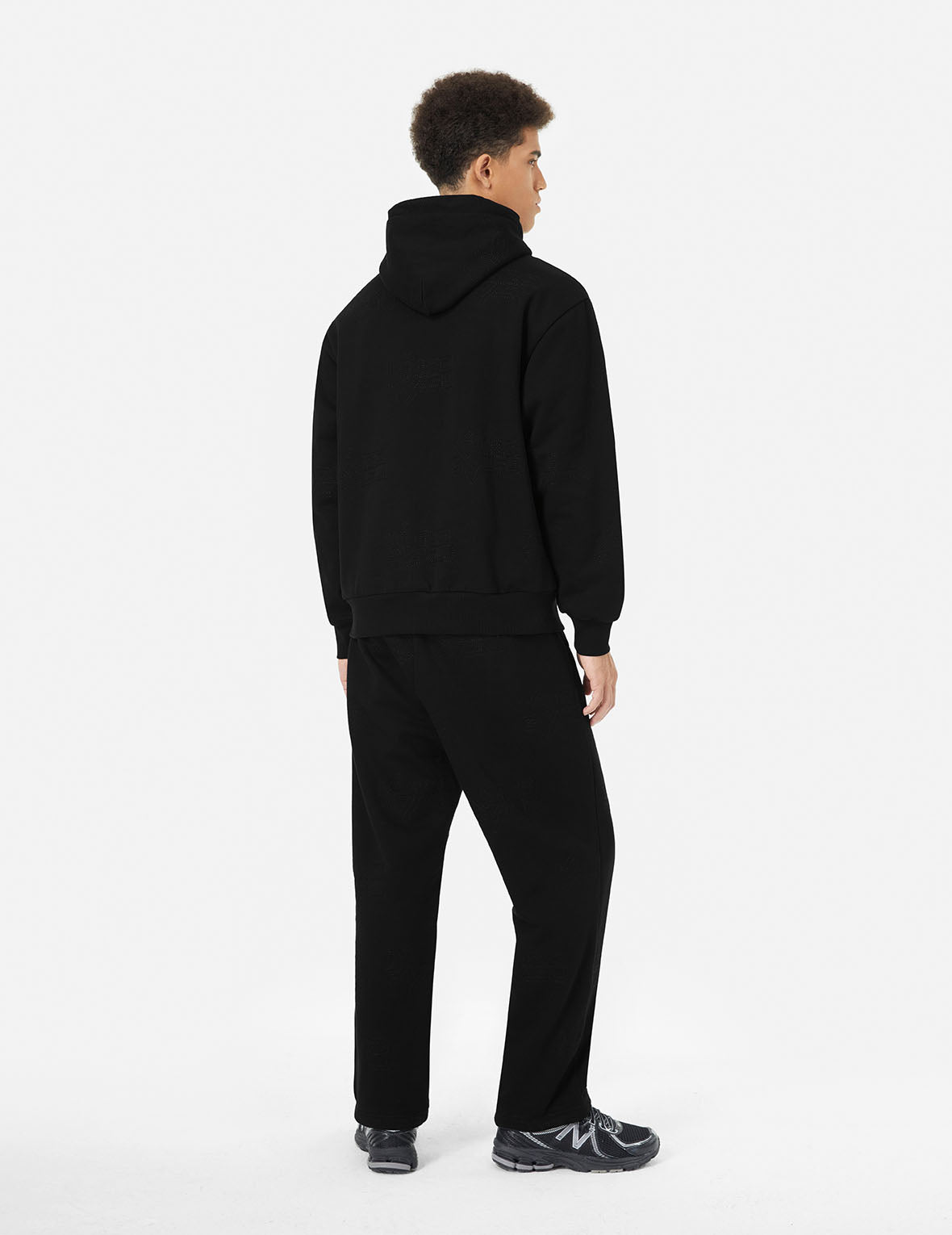 Allover Logo Regular Fit Quilting Hoodie for Men & Women - Cozy Casual Wear for Fall & Winter | Perfect for Streetwear, Loungewear and Outdoor Activities