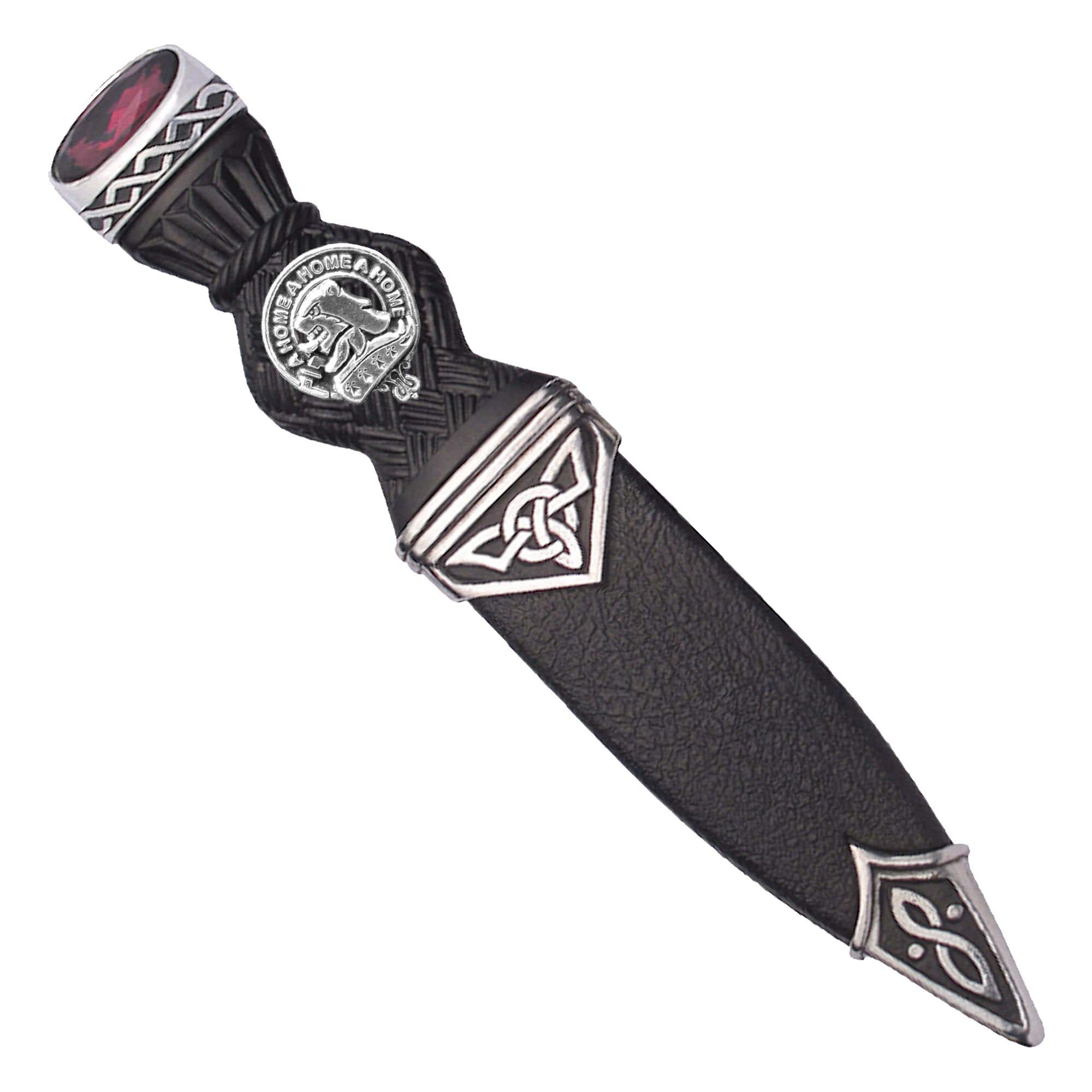 Authentic Scottish Clan Crest Sgian Dubh Knife - Highland Dress Accessory for Weddings & Formal Events | Handcrafted Home Decor & Collectible Gift