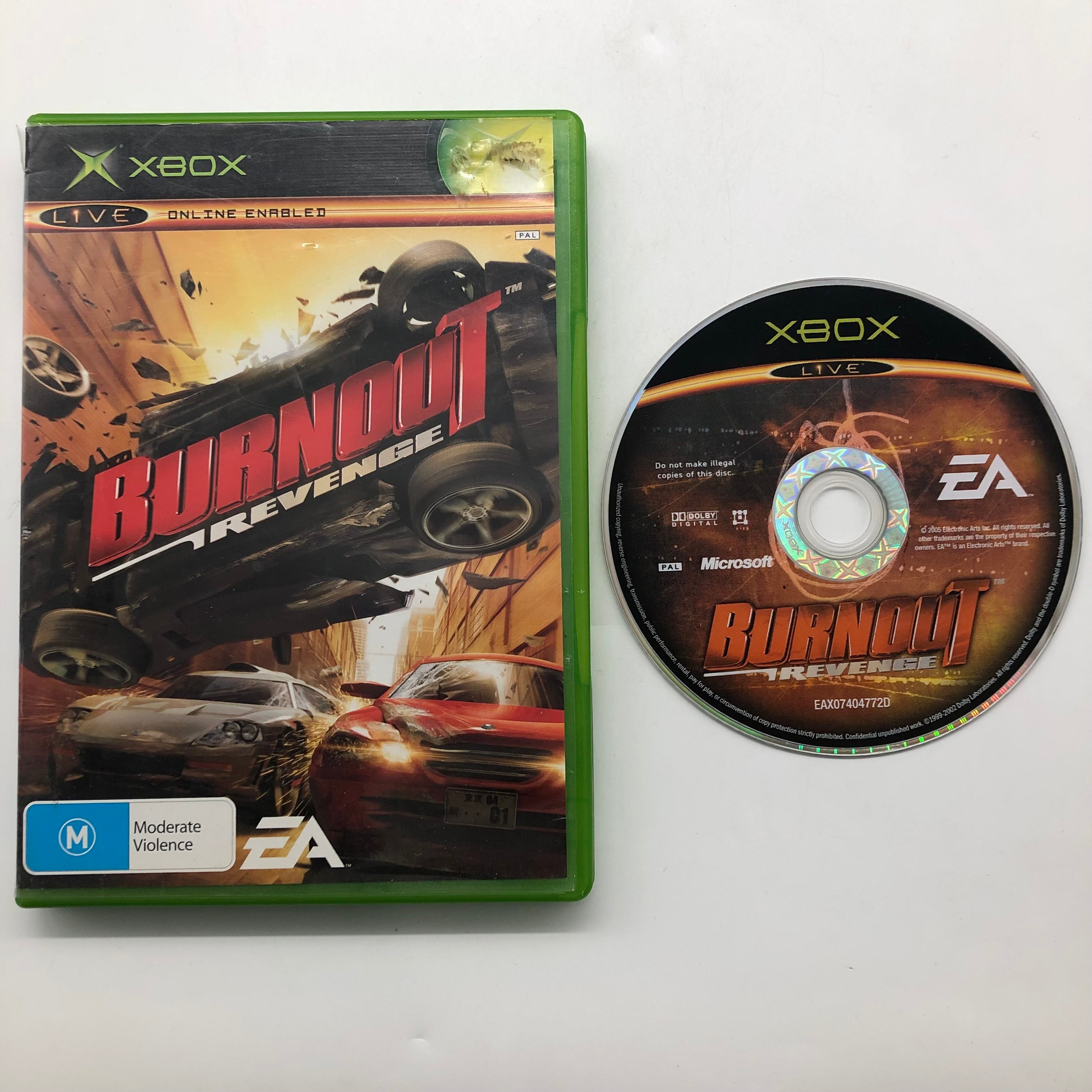 Burnout Revenge Xbox Original Game - PAL Version | Classic Racing Game for Xbox | Perfect for Racing Enthusiasts & Retro Gamers