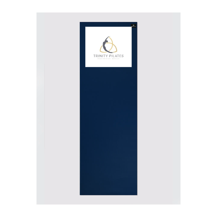 Custom Yoga Mat 6mm Thick with Personalized Design - Navy Blue Non-Slip Exercise Mat for Home & Studio Workouts