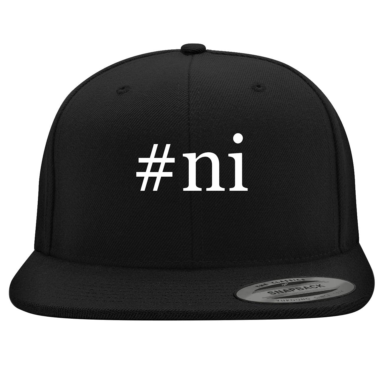 BH Cool Designs #Ni - Yupoong 6089 Structured Flat Bill Snapback Hat | Embroidered Trendy Baseball Cap for Men & Women | Perfect for Streetwear, Sports & Outdoor Activities