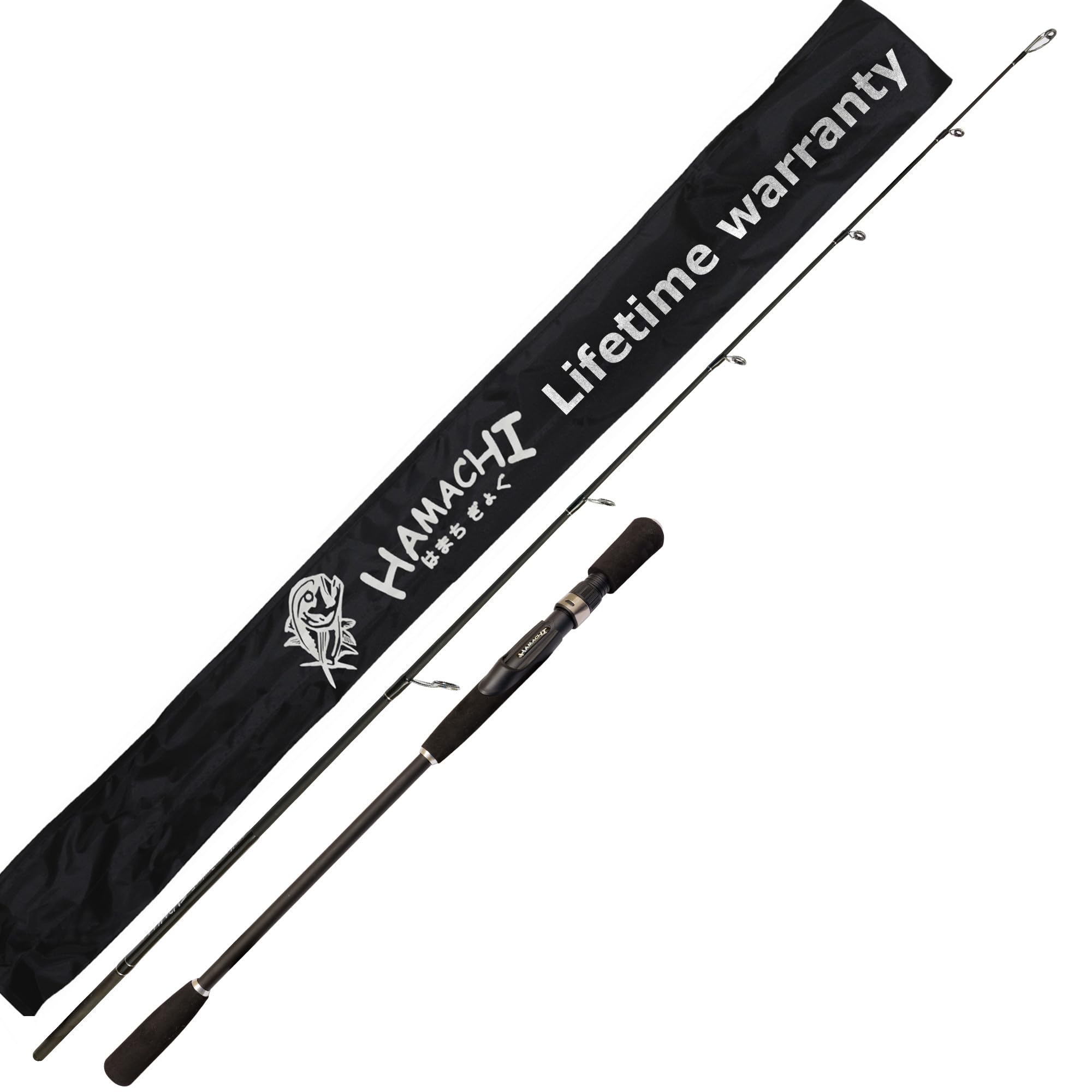 Hamachi 2020 Zenku Super Nano Spinning Fishing Rod - Lightweight & Sensitive Threadline Rod for Freshwater & Saltwater Fishing - Perfect for Bass, Trout, and Inshore Fishing Adventures
