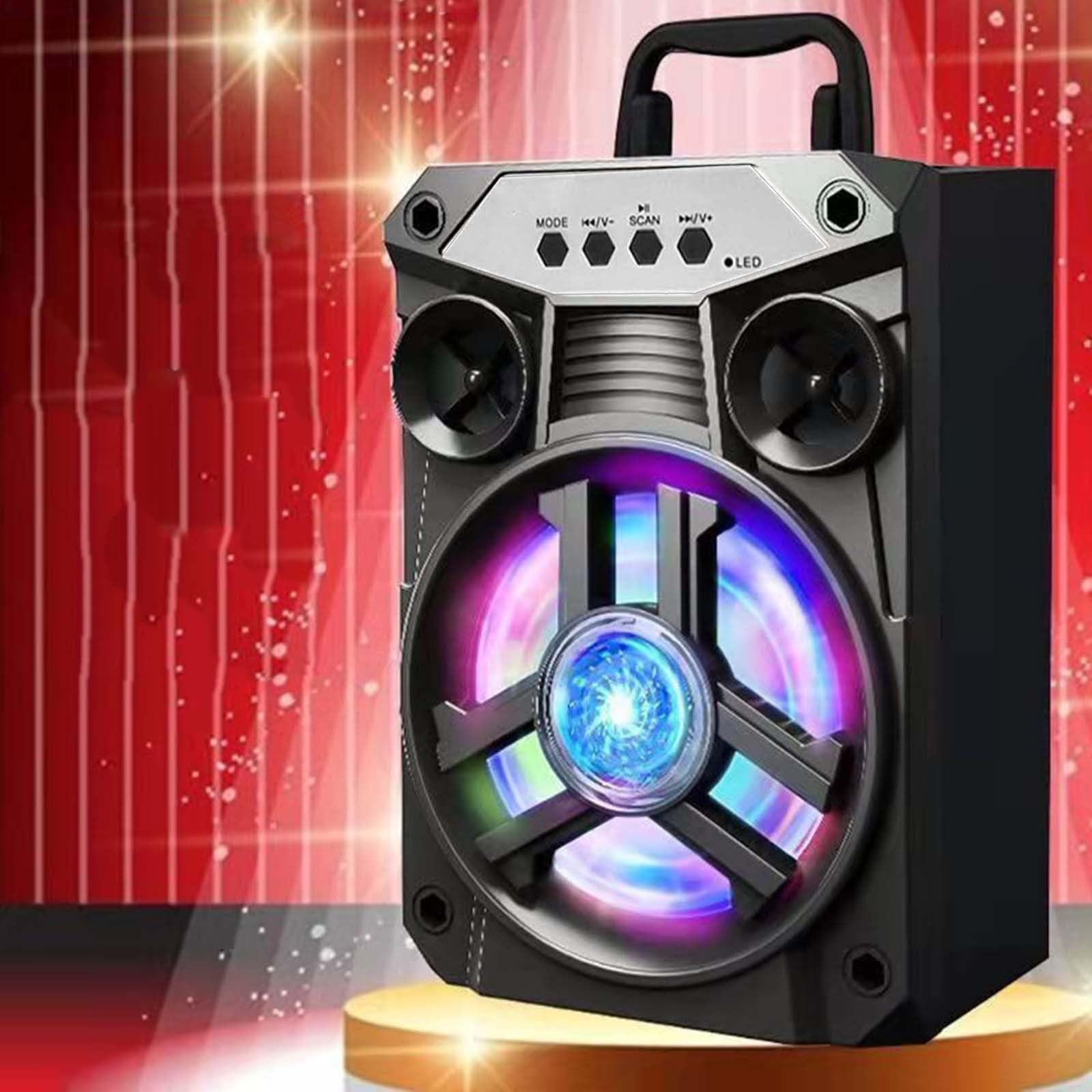 Portable Wireless Bluetooth Speaker with Dual Subwoofer Bass, Bluetooth 5.0, FM Radio - Compact Stereo Sound System for Home, Outdoor, Party, Beach & Travel - Perfect for Music Lovers & Entertainment