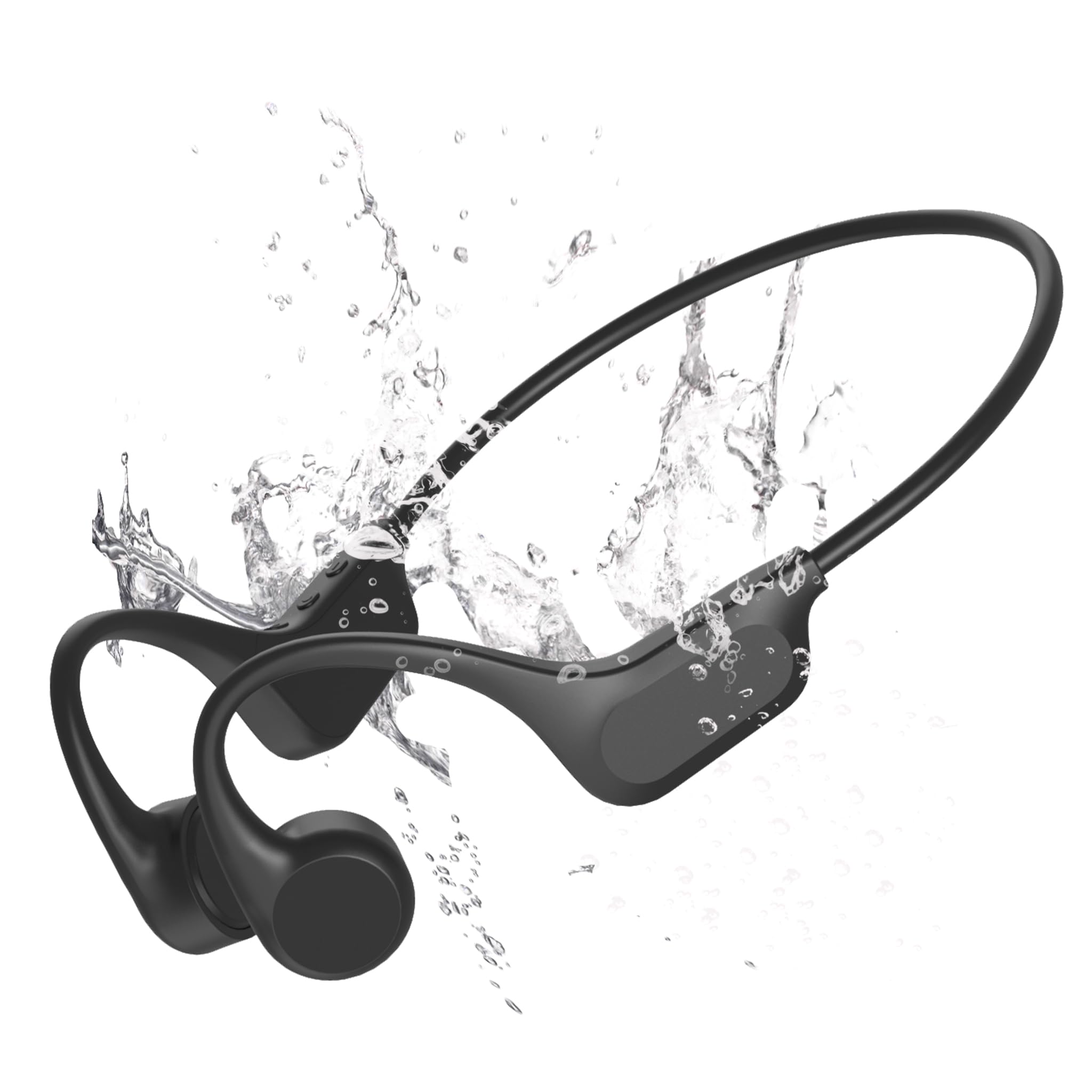 Bluetooth 5.3 Bone Conduction Headphones with IPX8 Waterproof & 32GB MP3 Player - Wireless Open Ear Headphones for Swimming, Running, Cycling, Driving & Hiking - Perfect for Workouts, Commuting & Outdoor Sports