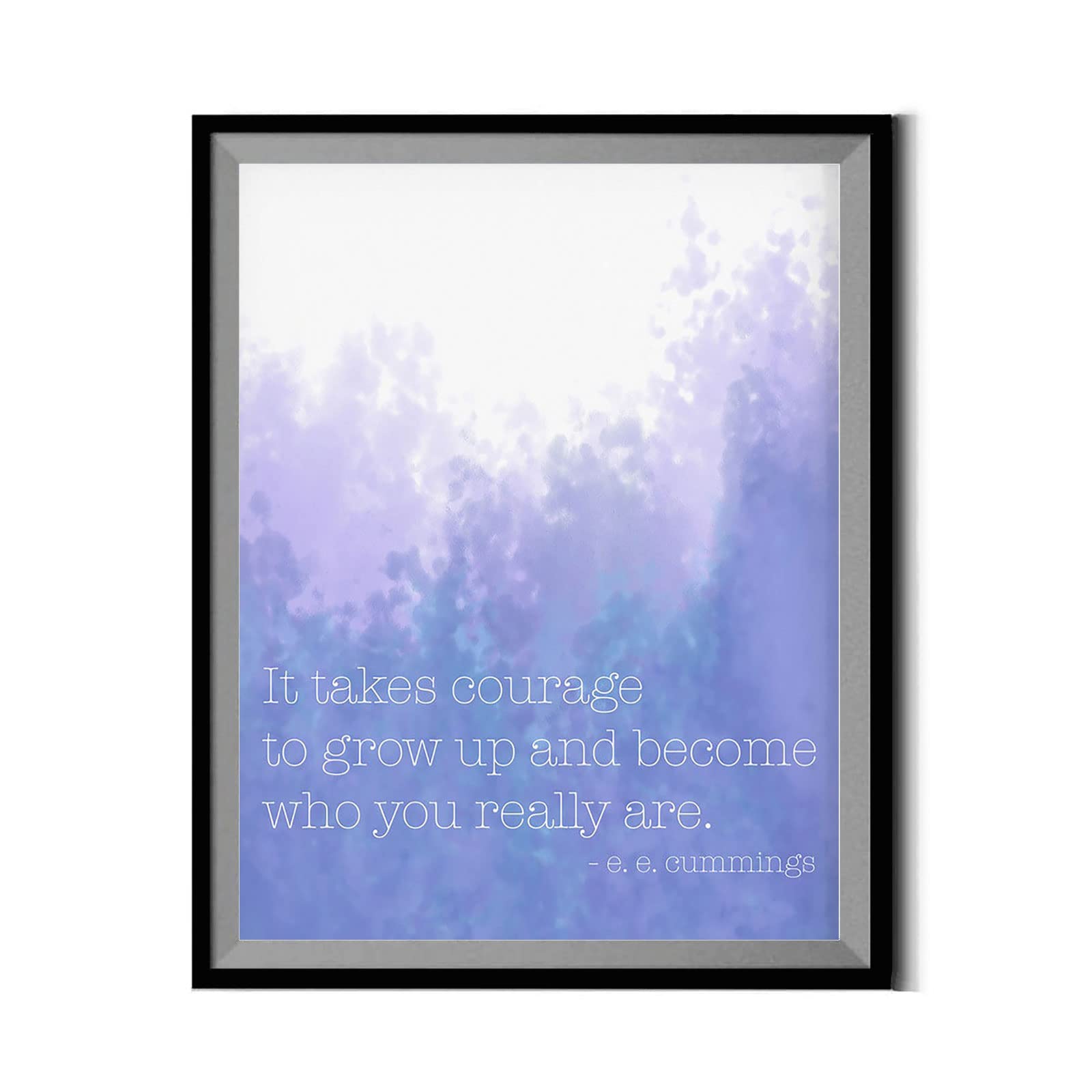 Modern Canvas Wall Art 20x28 Inches - Chic Master Bedroom Decor Above Bed with E.E. Cummings Quote (Frameless) | Perfect for Aesthetic Bedroom Design & Cozy Home Ambiance