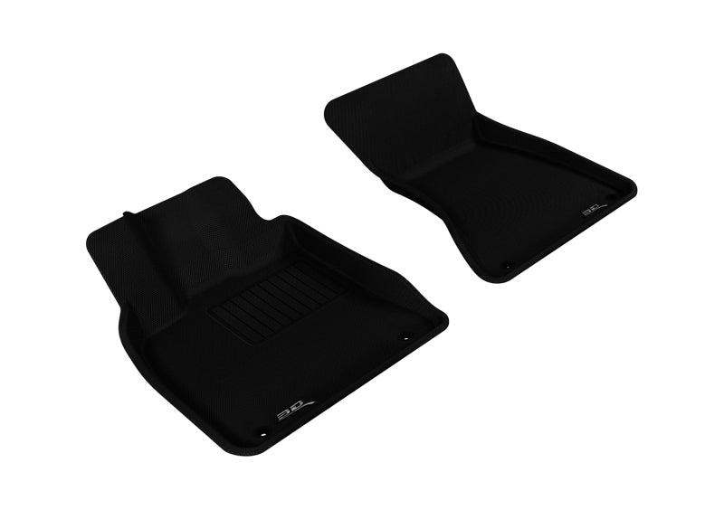 3D MAXpider Custom Fit Floor Mats for 2009-2017 Audi Q5/SQ5 - Kagu Series 1st Row All-Weather Protection (Black) | Perfect for Daily Commuting, Road Trips & Winter Weather