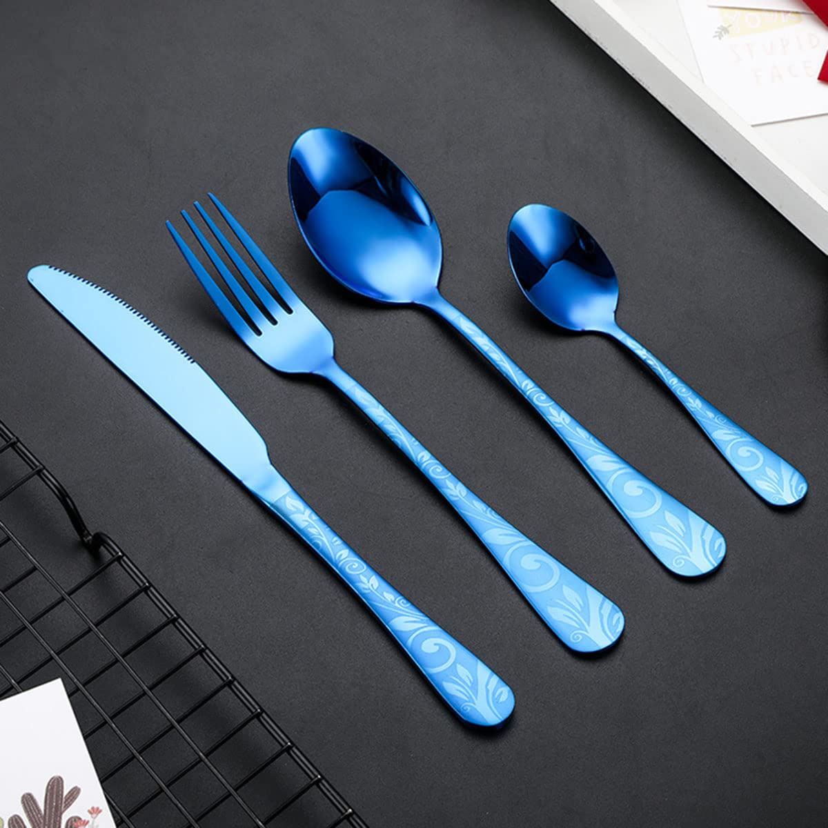 IKXO 40-Piece Stainless Steel Flatware Set for 10 - Mirror Polished Silverware Cutlery Set for Kitchen, Party, Restaurant - Elegant Dining Utensils for Everyday Use, Dinner Parties & Formal Occasions