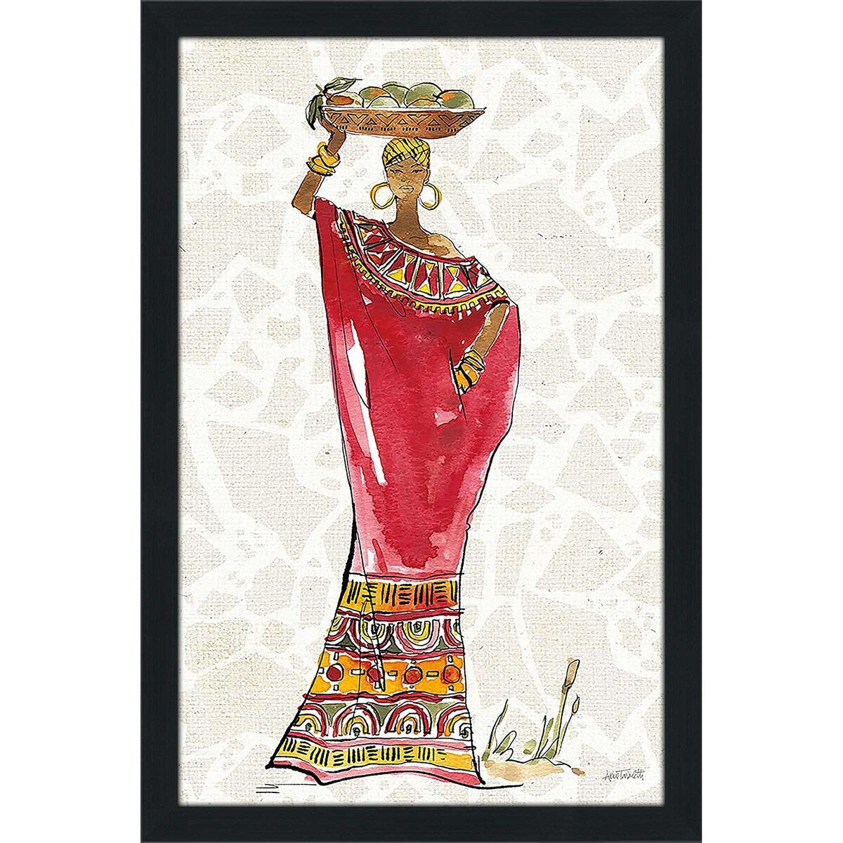 African Flair IX C by Anne Tavoletti - Vibrant Abstract Art Print on Premium Acrylic - Perfect for Modern Home Decor, Office Wall Art & Unique Gift Ideas