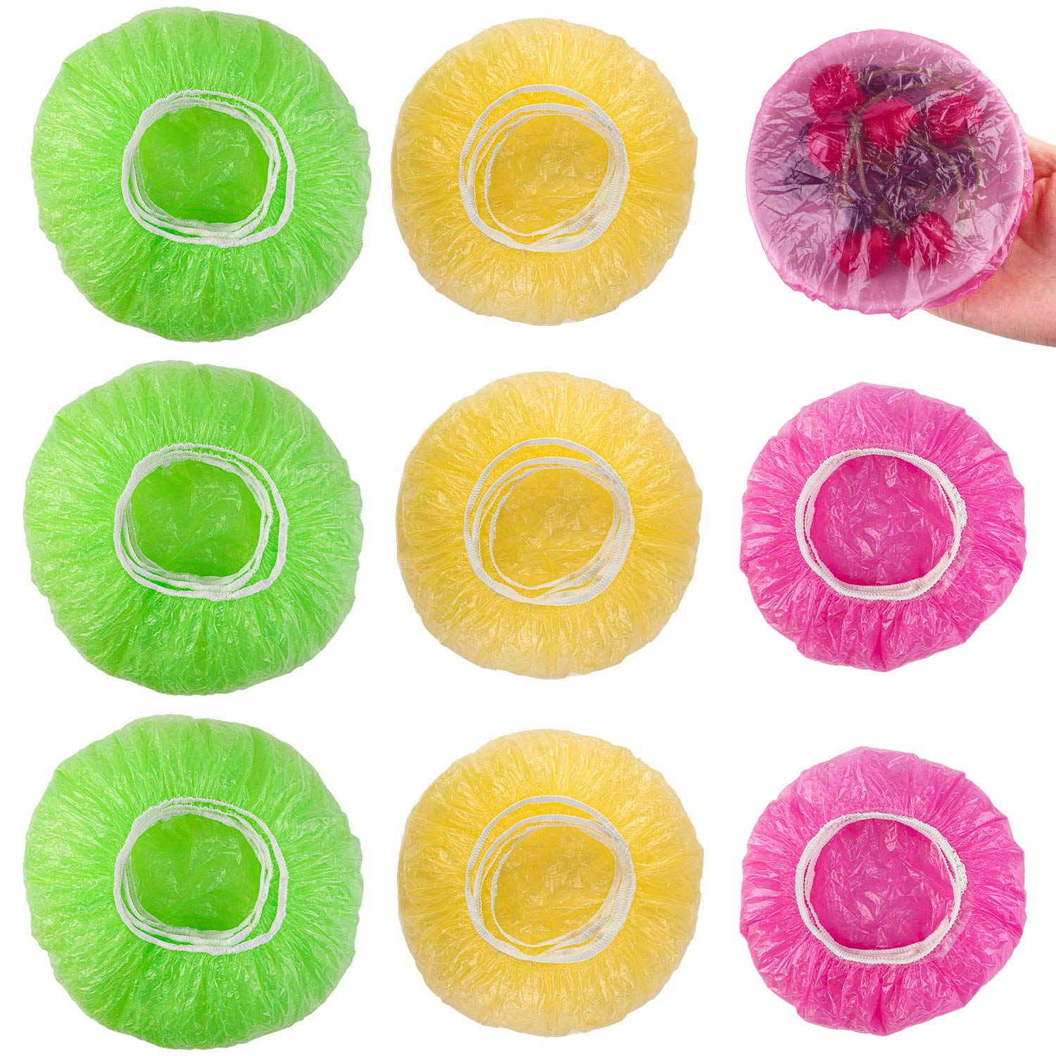 Aodaer 120-Pack Reusable Elastic Bowl Covers - Colorful Food Storage Covers for Bowls, Dishware & Meal Prep | BPA-Free Plastic Wrap Alternative for Freshness & Leftovers