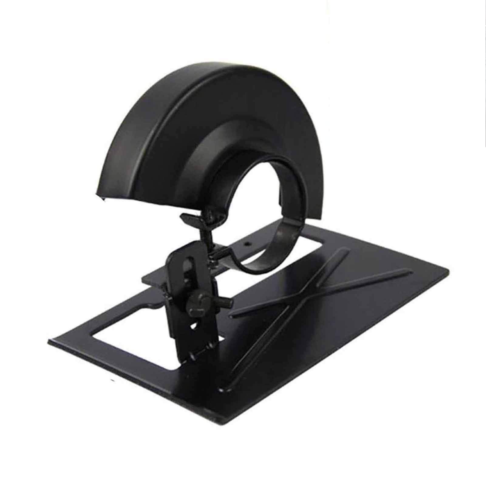 Angle Grinder Stand Wheel Guard Safety Protector Cover - DIY Cutting Machine Base Protection Accessory with Simple Bracket Conversion (Black) - Perfect for Metalworking, Woodworking & Workshop Safety