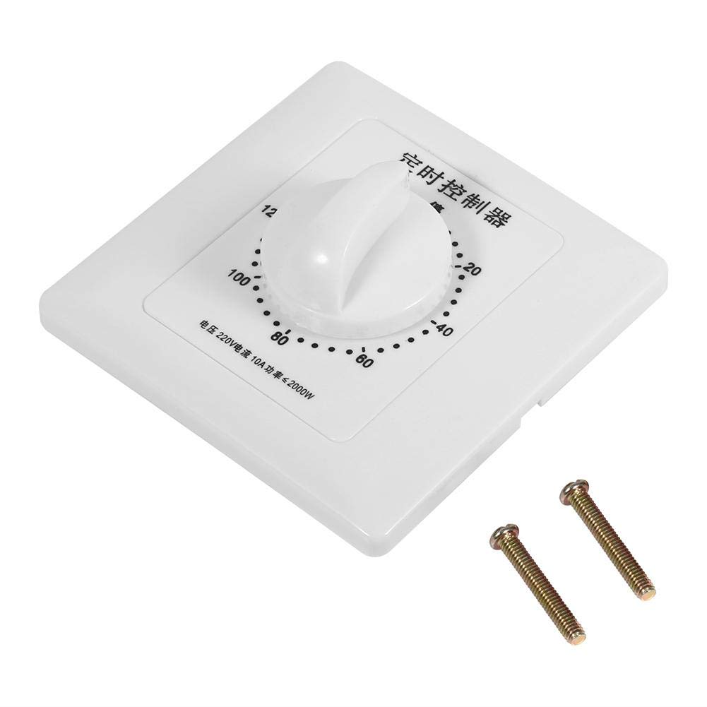 ASHATA Countdown Timer Switch - 220V AC 30/60/120 Minute High Power Mechanical Timer with Mounting Screws for Fan, Water Heater, Pump, Router | Perfect for Home Automation & Energy Saving