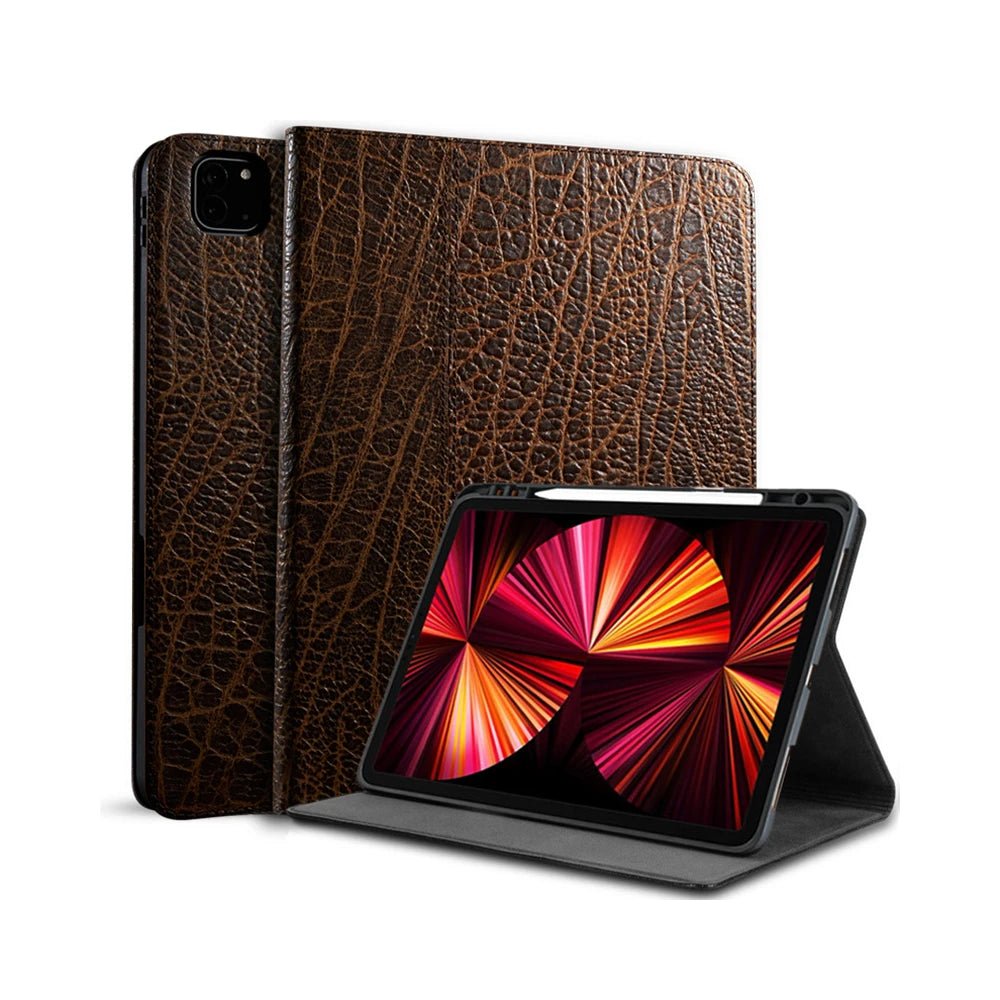 Premium Genuine Leather iPad Case - Slim & Protective Cover for iPad Pro/Air/Mini - Perfect for Work, Travel & Everyday Use
