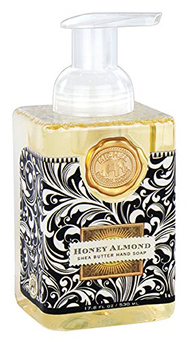 Michel Design Works Foaming Hand Soap - Honey Almond Scent | Moisturizing & Antibacterial Hand Wash for Kitchen, Bathroom & Office | Refillable Pump Bottle