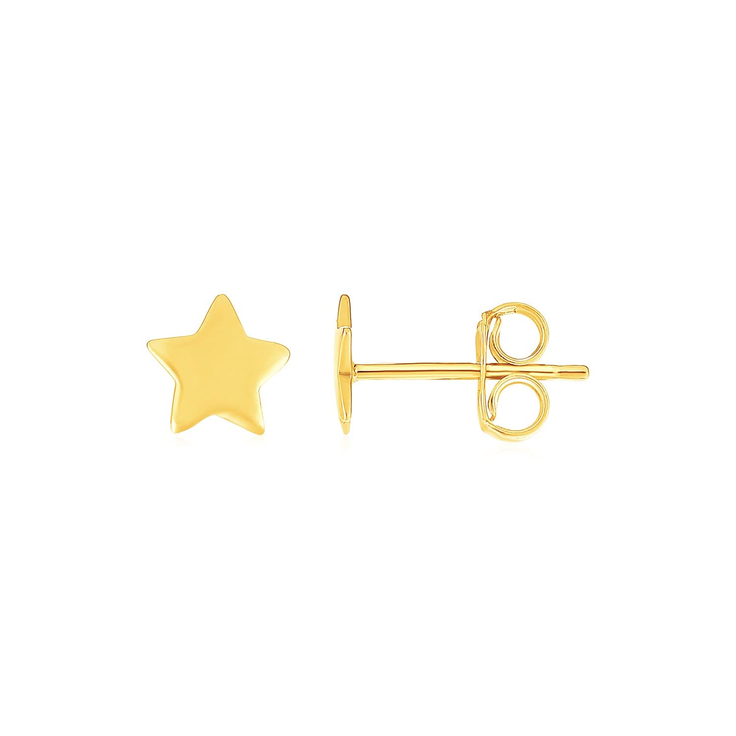14K Yellow Gold Star Stud Earrings for Women - Minimalist Dainty Post Earrings - Perfect for Everyday Wear, Date Nights & Special Occasions