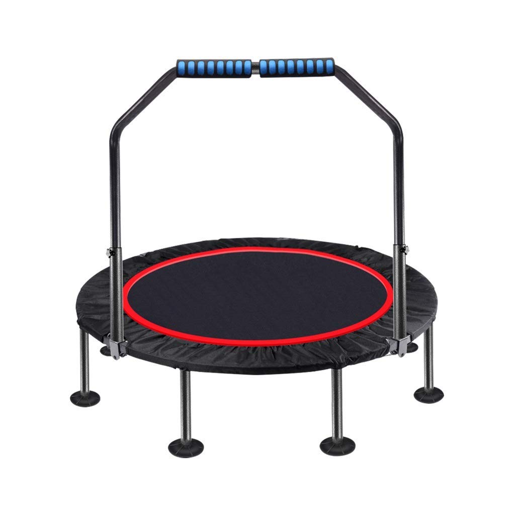 35 Inch Foldable Fitness Trampoline with Handle for Adults & Kids - Rebounder Exercise Bounce for Home Gym, Indoor & Garden Workout - Max Bearing Capacity - Perfect for Cardio, Weight Loss & Family Fitness Fun