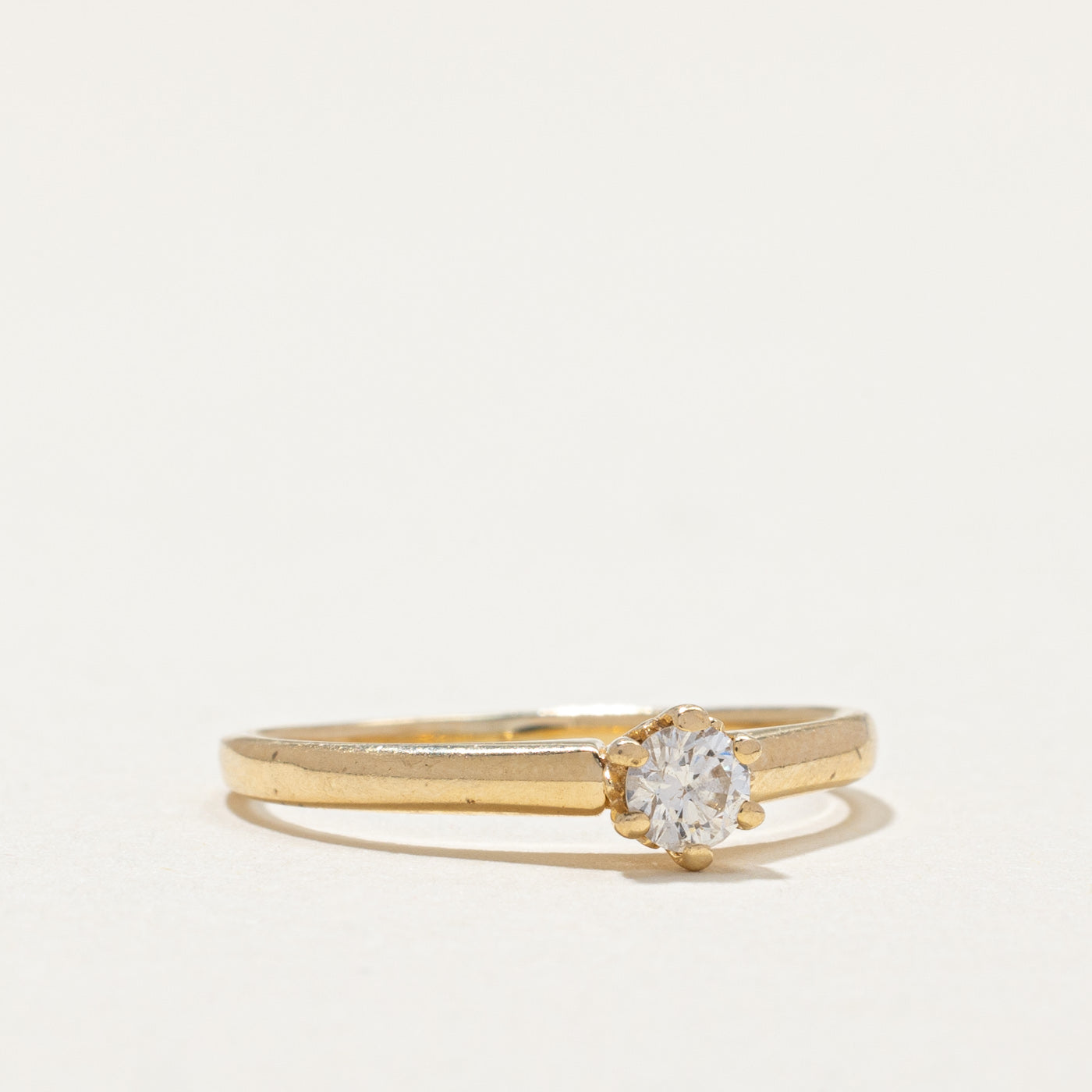 0.16ct Solitaire Diamond Ring - Size 5.25 | Classic Engagement Wedding Band | Perfect for Proposals, Anniversaries & Special Occasions