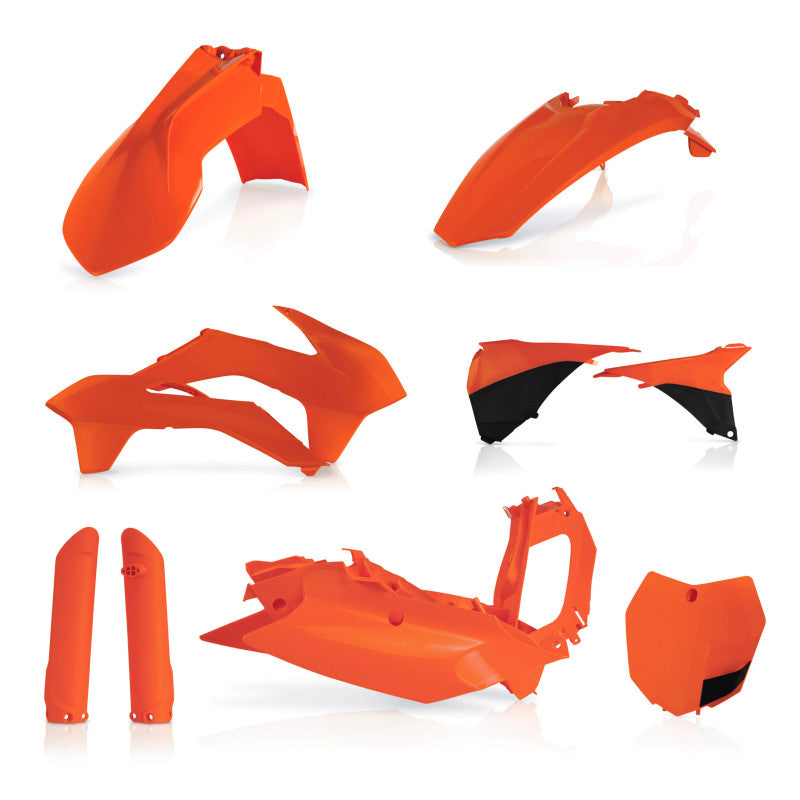 Acerbis Full Plastic Kit for KTM SX125 SX150 SX250 XC SX-F XC-F 15-16 Models - Orange/Black - Durable Replacement Body Panels for Off-Road & Motocross Racing