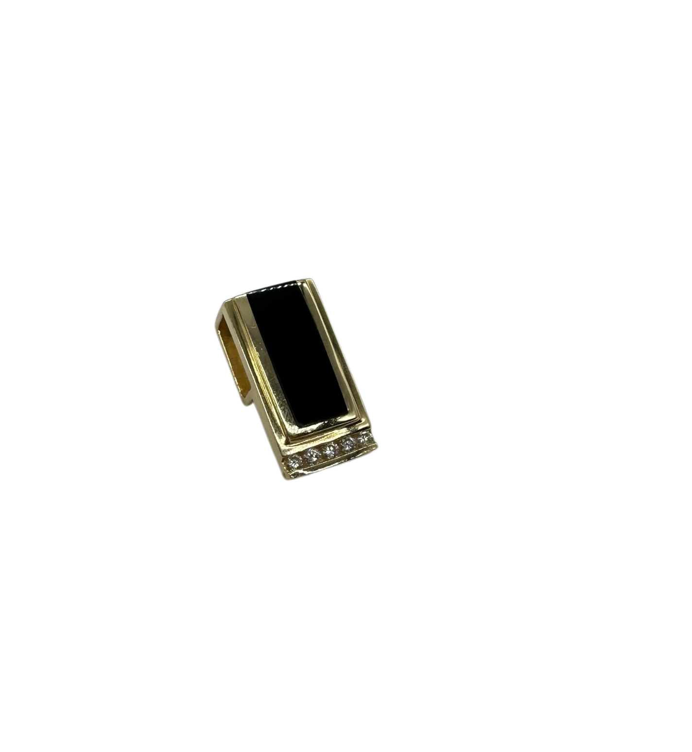 Elegant Onyx & Diamond Slide Pendant Necklace - 925 Sterling Silver Jewelry for Women - Perfect for Parties, Weddings & Special Occasions