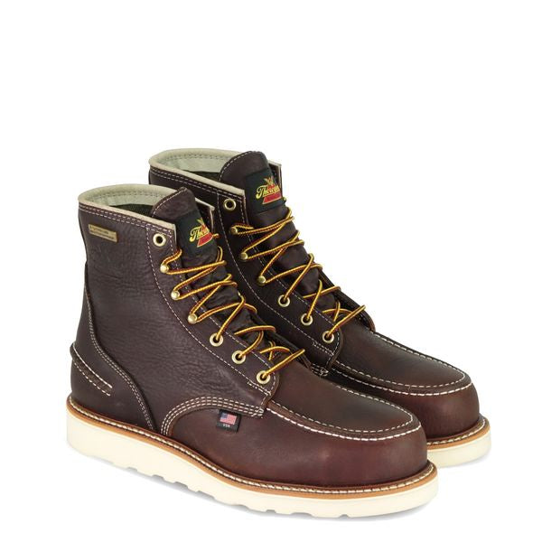 Thorogood 804-3600 WP 6-Inch Steel Toe Work Boots with Wedge Sole - Durable Safety Shoes for Construction, Warehouse & Outdoor Work