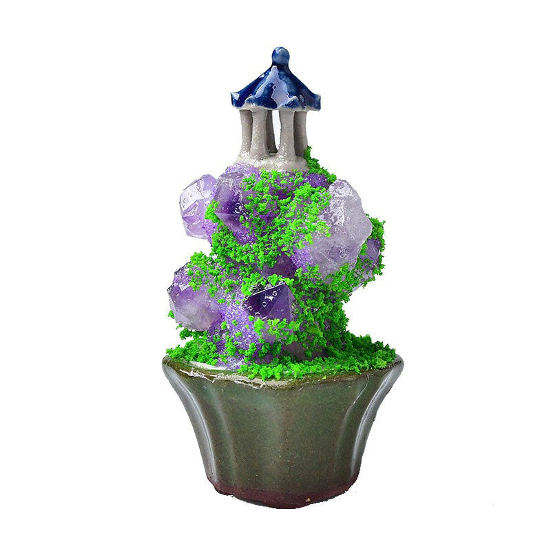 Amethyst Fairy Tower Mini Figurine - Handcrafted Crystal Fairy Statue for Home Decor, Gift & Spiritual Healing | Perfect for Meditation, Yoga Spaces & Fantasy Collections