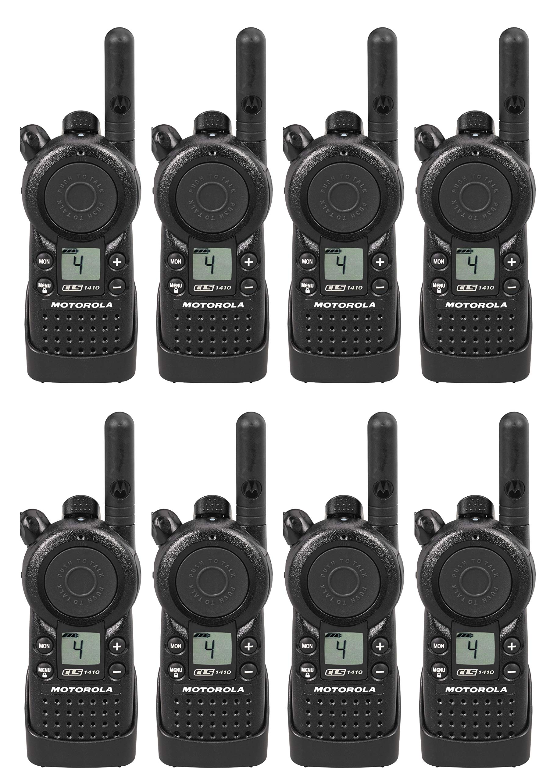 Motorola CLS1410 Two Way Radios - 8 Pack Walkie Talkies for Business, Construction & Outdoor Adventures