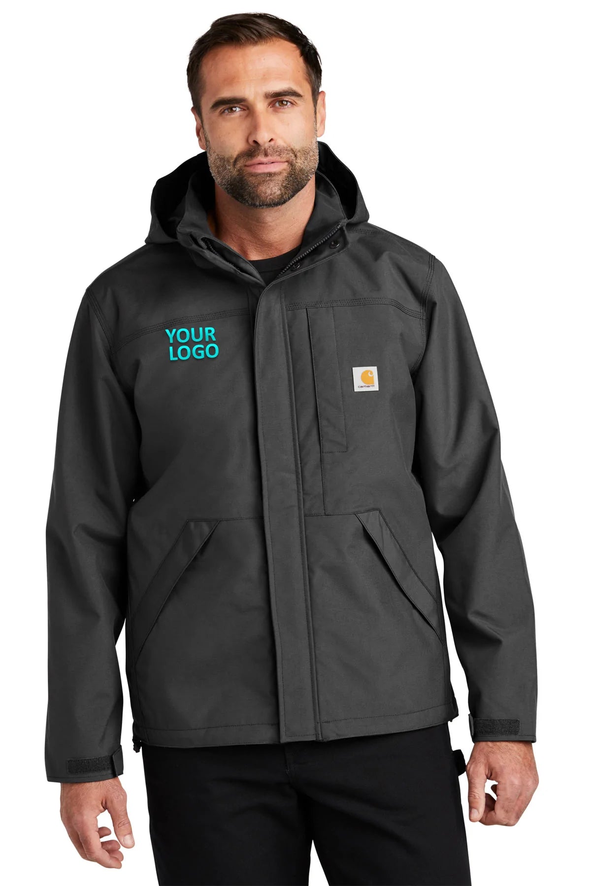 Carhartt Shoreline Branded Jacket for Men & Women | Water-Resistant Work Jacket | Shadow Grey | Perfect for Outdoor Work, Hiking & Casual Wear