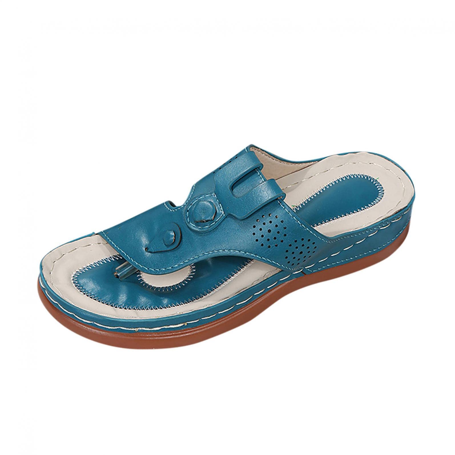 Women's Comfortable Walking Sandals with Arch Support - Soft Casual Beach Slippers for All-Day Wear - Perfect for Travel, Hiking & Summer Outings