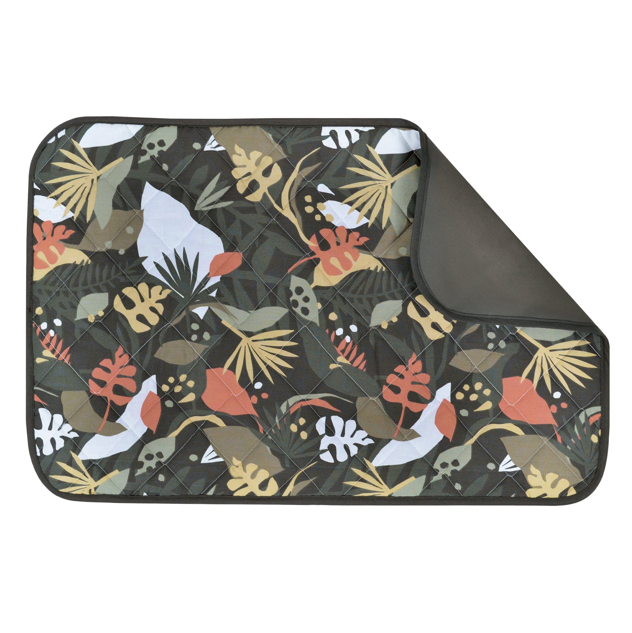 Waterproof Quilted Changing Pad - Tropical Print, Soft & Absorbent for Baby Diaper Changes - Perfect for Nursery, Travel & On-the-Go Parenting