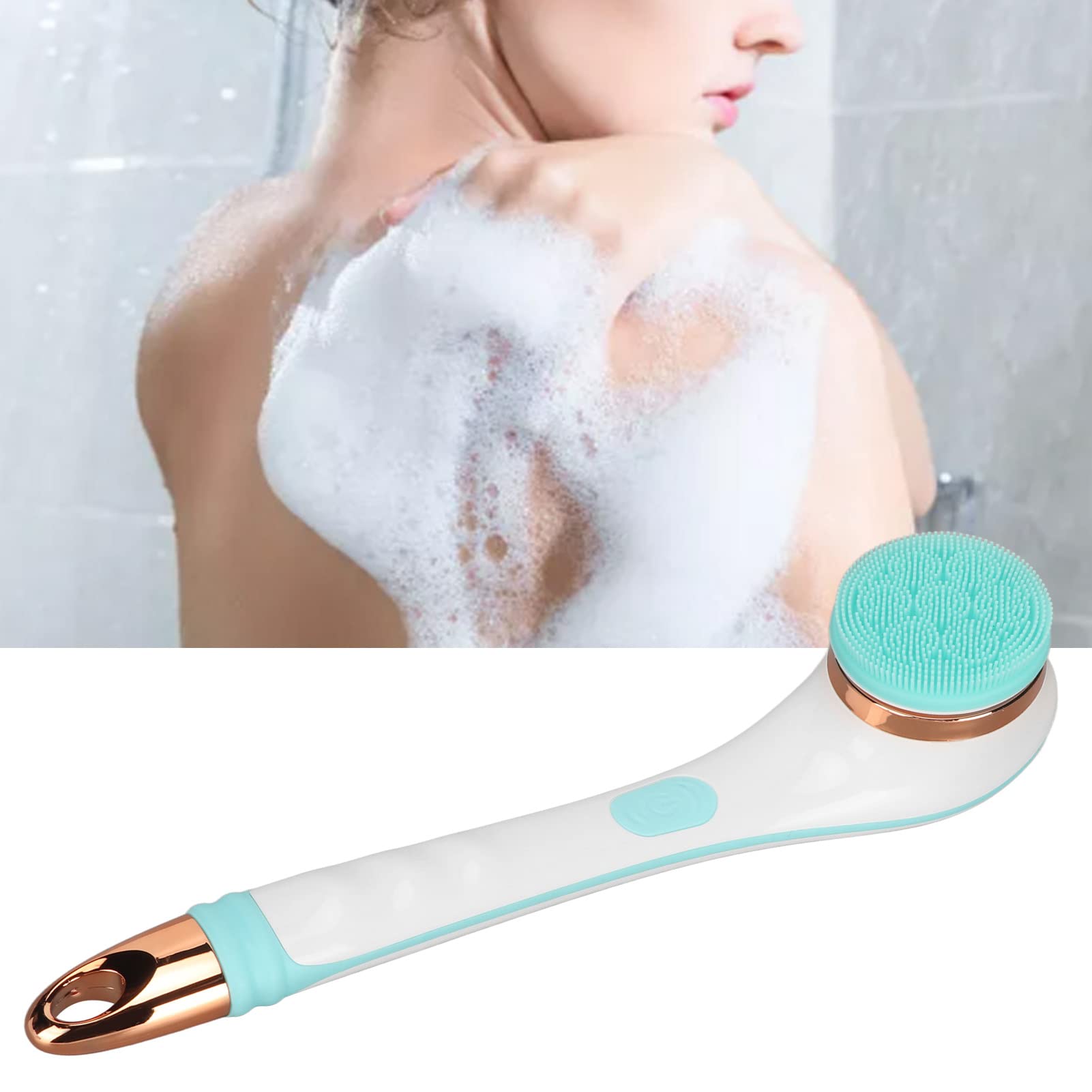 Rechargeable Electric Body Scrubber with 4 Brush Heads - 360° Rotating Deep Cleaning Bath Brush Set for Exfoliation & Skin Care | Perfect for Shower, Spa & Home Use