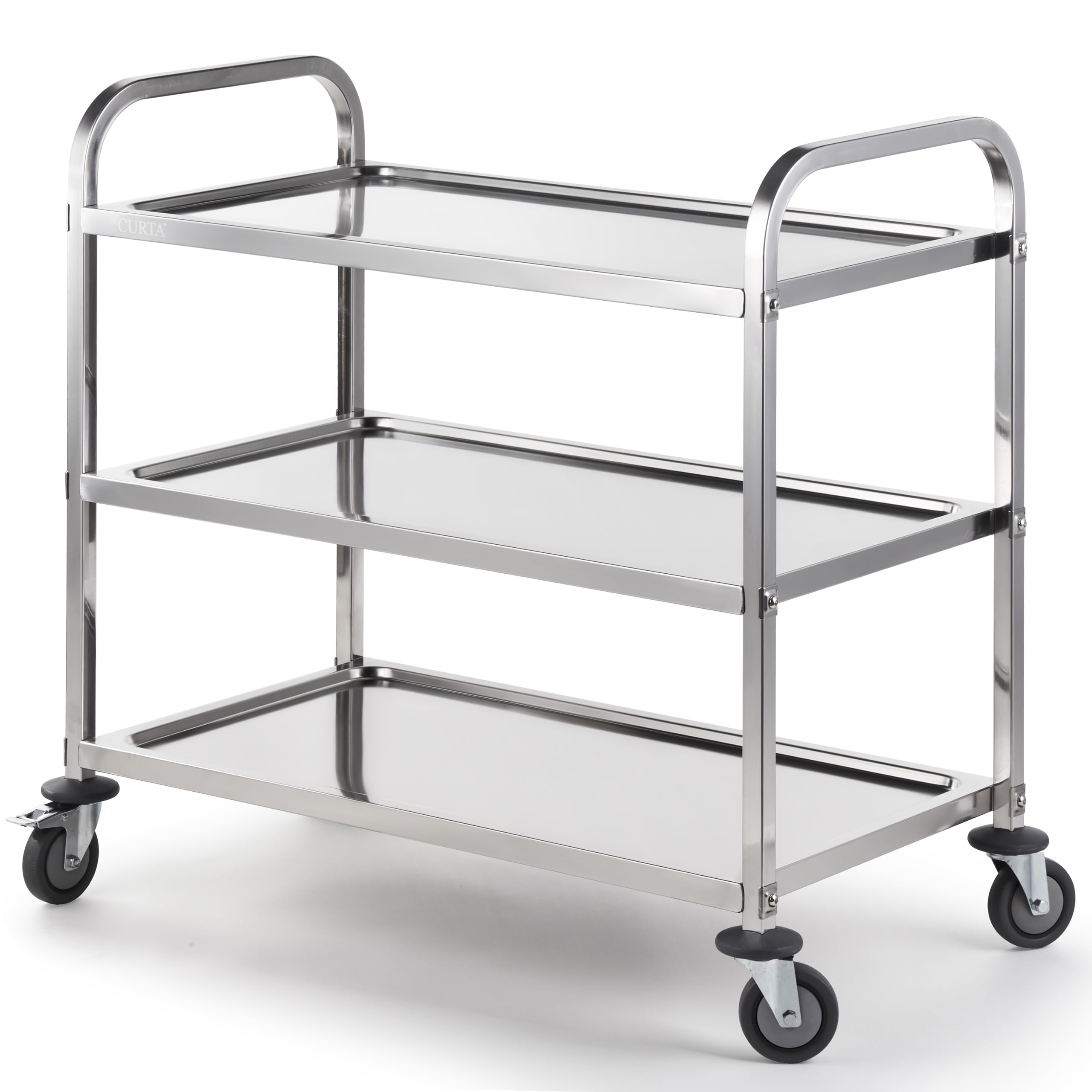 Premium Stainless Steel 3-Tier Serving Cart - 38