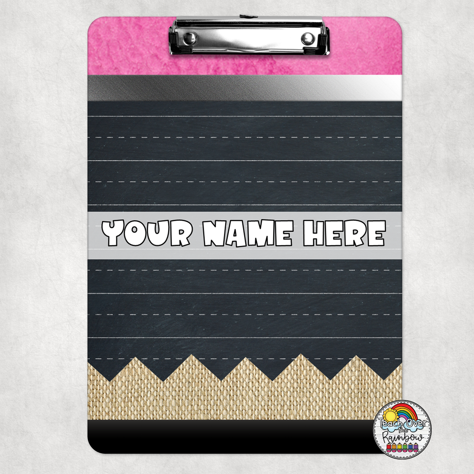 Chalkboard Pencil Clipboard - Reusable Writing Board for Teachers, Students & Office Use - Perfect for Classroom, Meetings & Grocery Lists