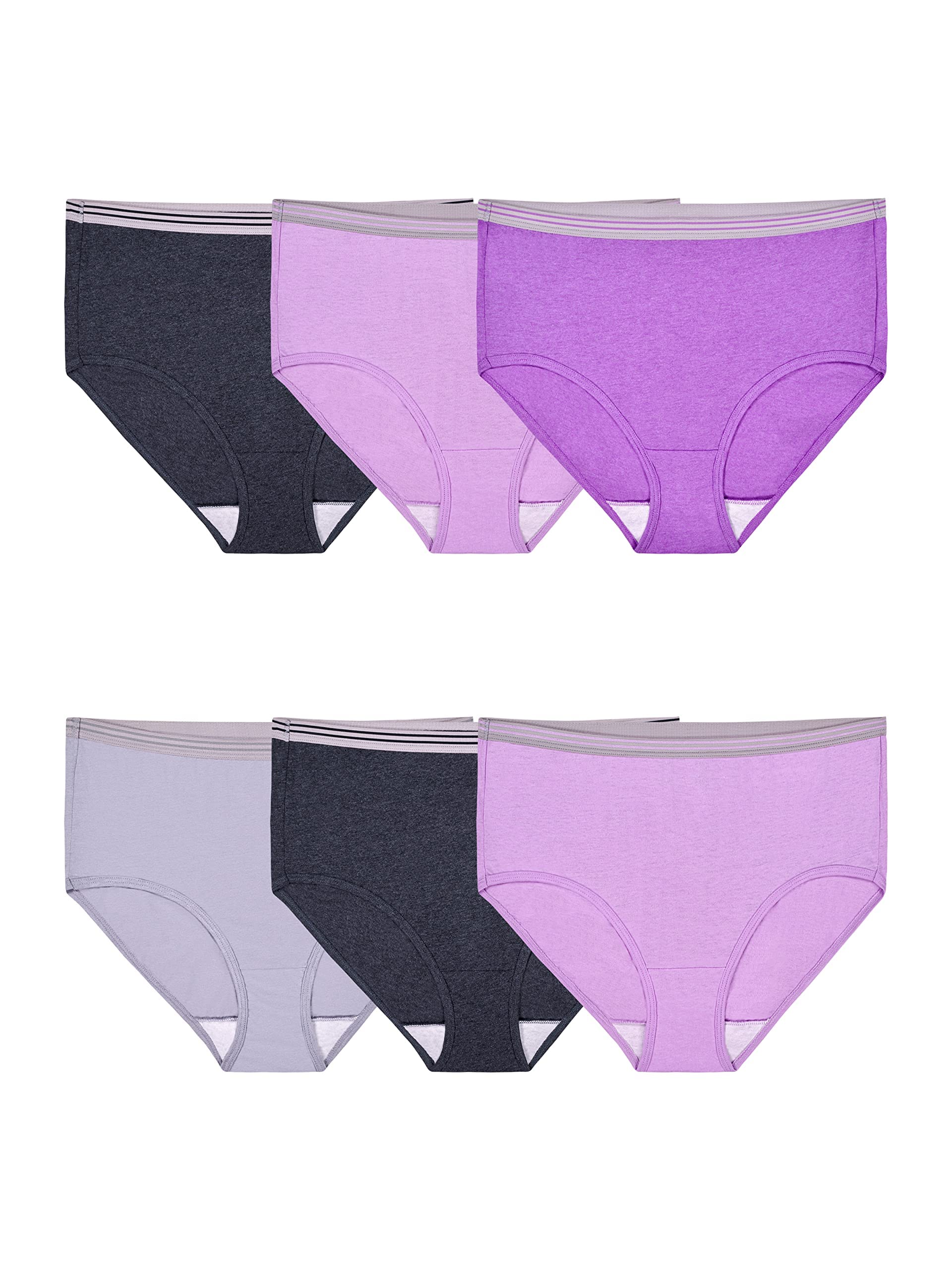 Fruit of the Loom Women's Cotton Blend Underwear Briefs - Soft Comfortable Panties for Everyday Wear, Workout & Sleep