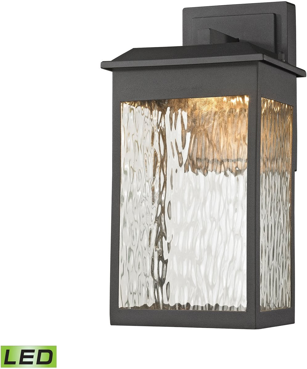 13H Newcastle LED Outdoor Wall Sconce - Matte Black Finish, Weatherproof, Energy Efficient - Perfect for Porch, Patio, Garage & Garden Lighting