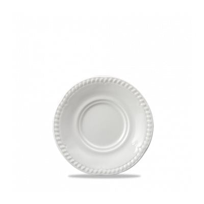 Churchill Buckingham 6-Inch White Porcelain Saucers (24-Piece Case) - Perfect for Tea Parties, Restaurants & Catering Events