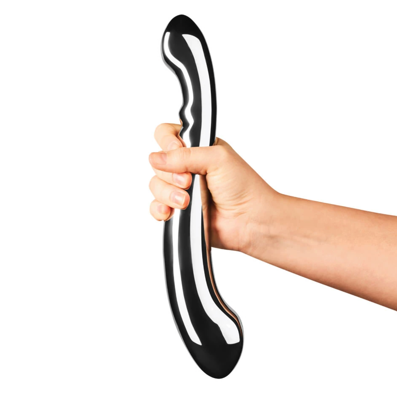 Le Wand Contour Stainless Steel 4lb Large Dildo - Premium Adult Toy for Couples & Solo Play, G-Spot & P-Spot Stimulation, Easy to Clean & Body-Safe